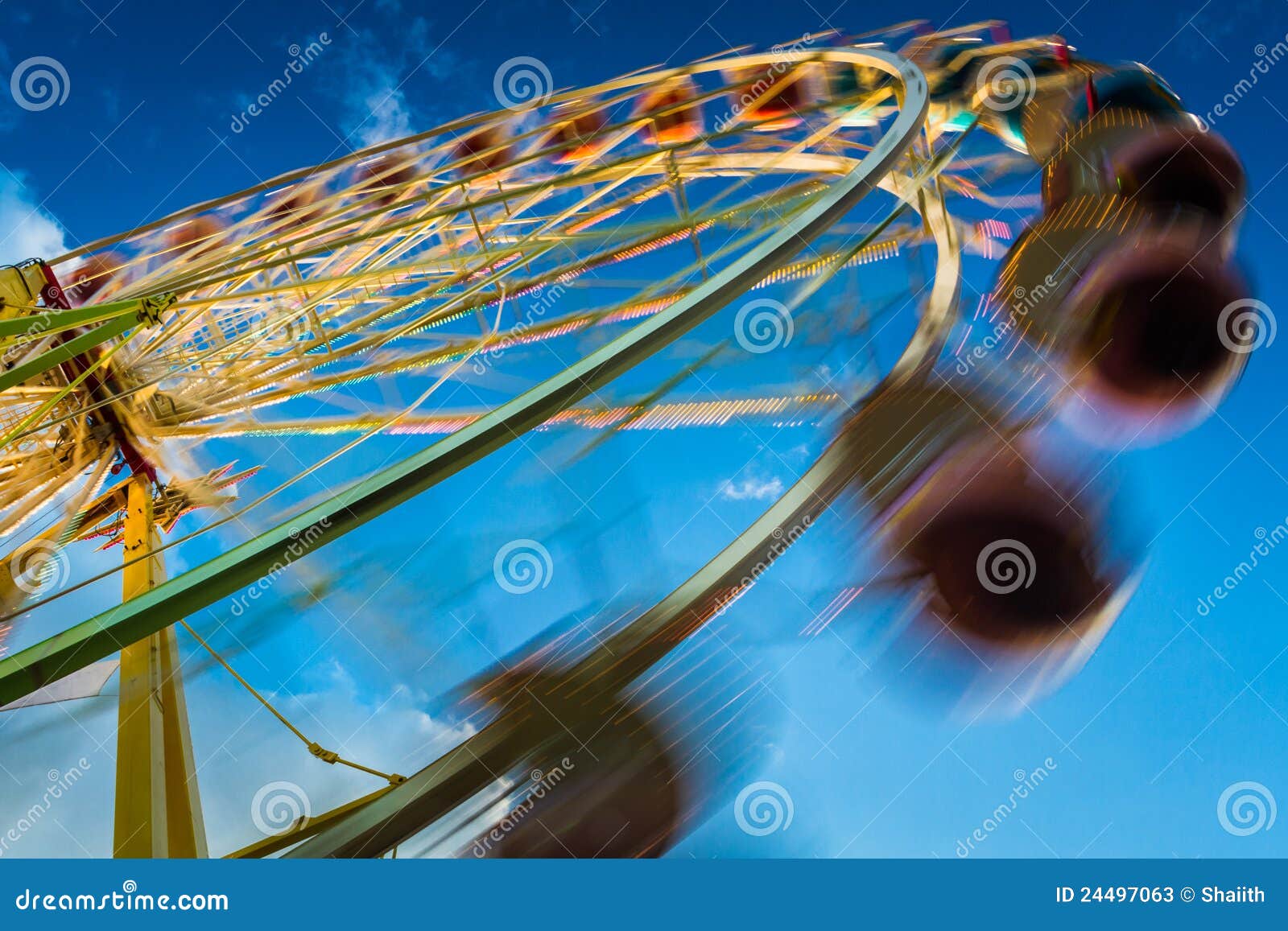 Blurry Ferris Wheel in Motion Stock Image Image of tall, motion 24497063