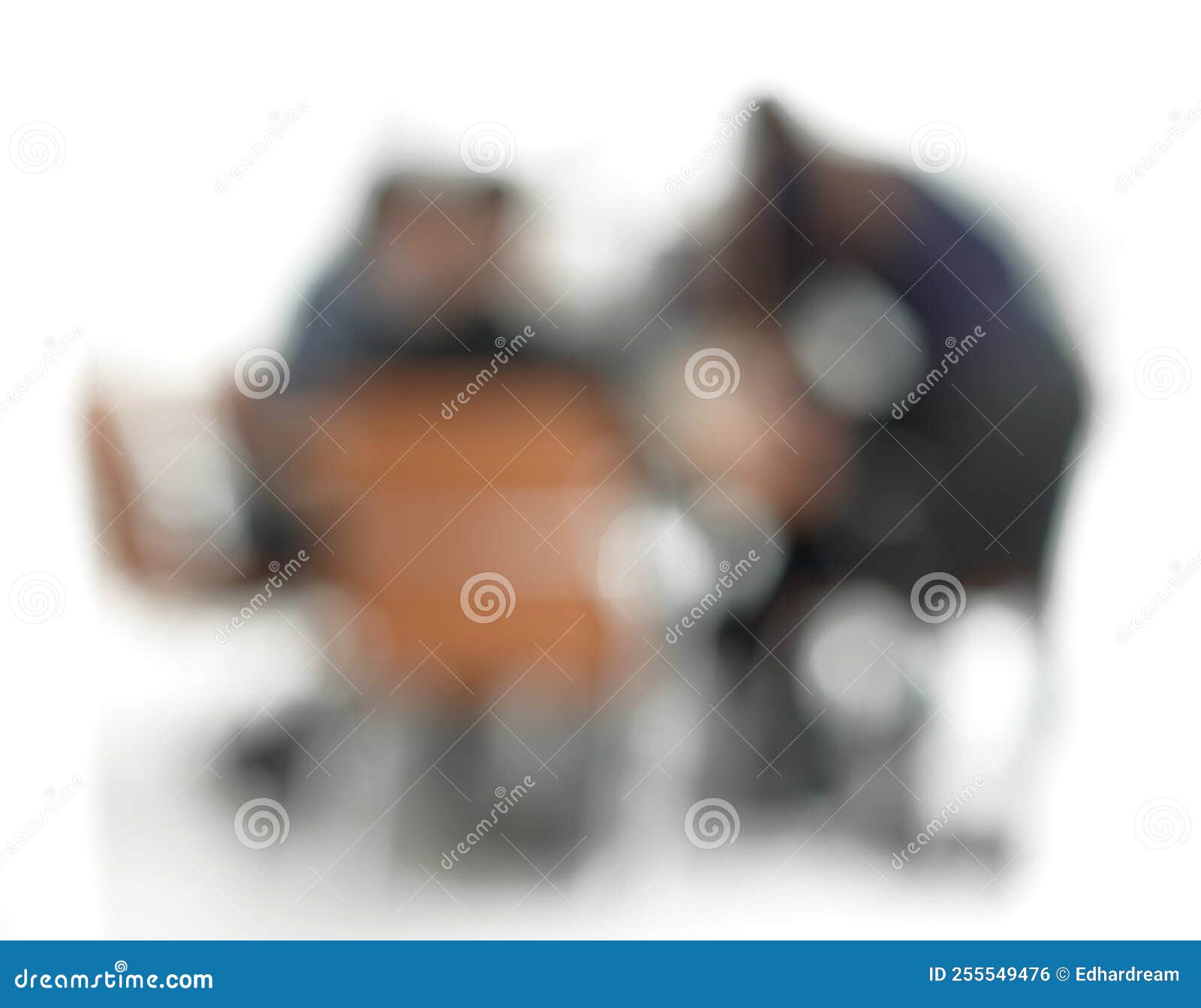 Blurry Image of a Business Team in the Workplace Stock Photo Image of