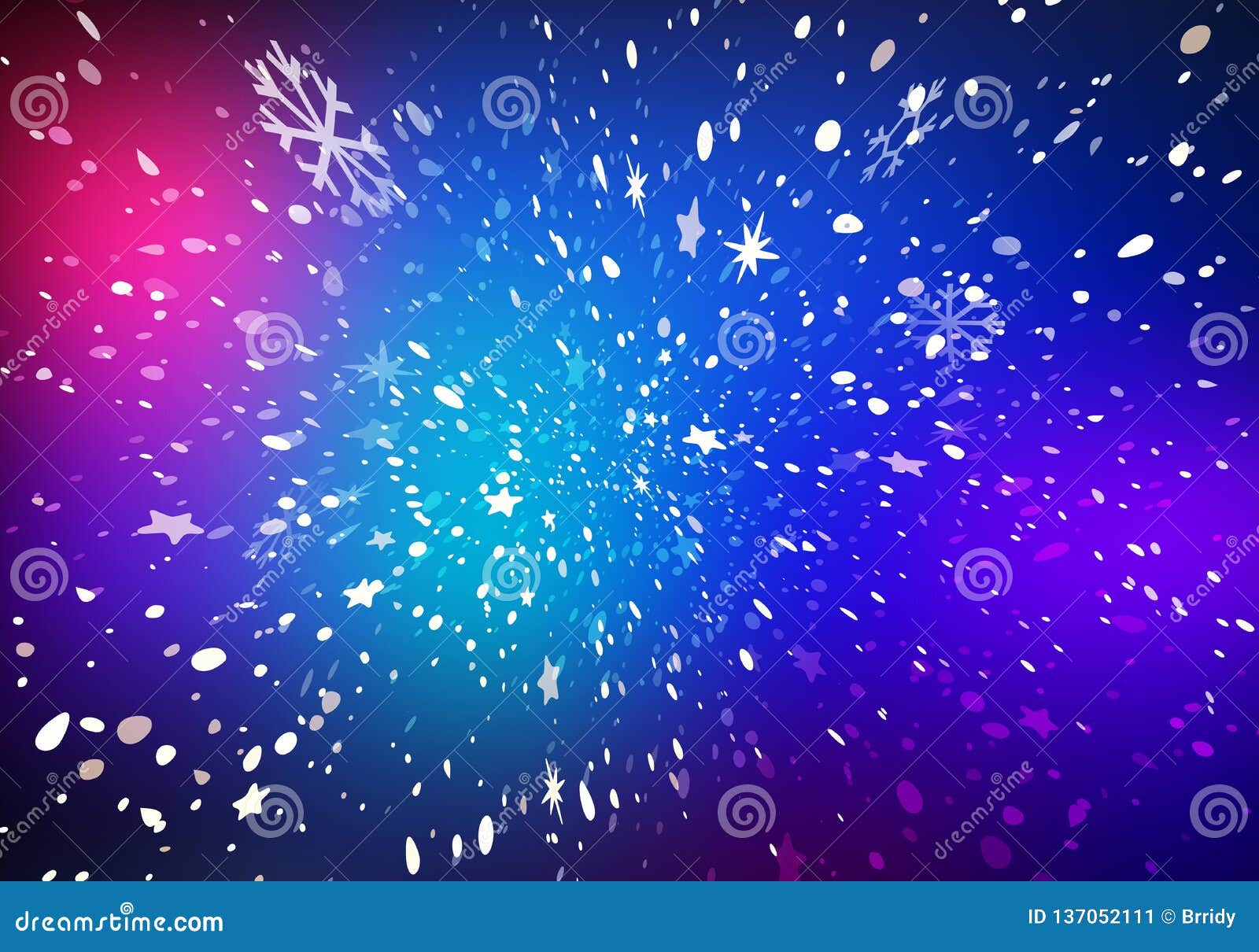 Blurry Lights Background with Falling Snow. Abstract Colorful Winter BG  Stock Vector - Illustration of color, abstract: 137052111