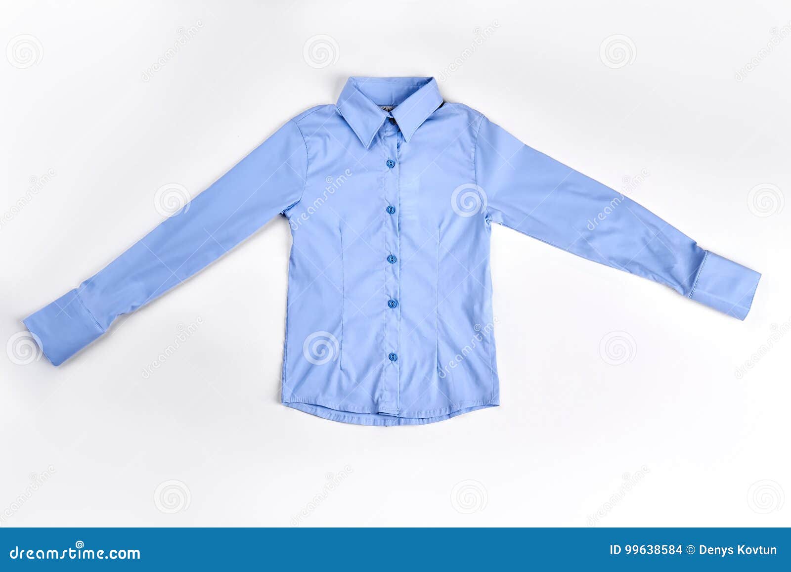 Blusa De Seda Azul De La Oficina Foto de - Imagen de venta, ropa: 99638584