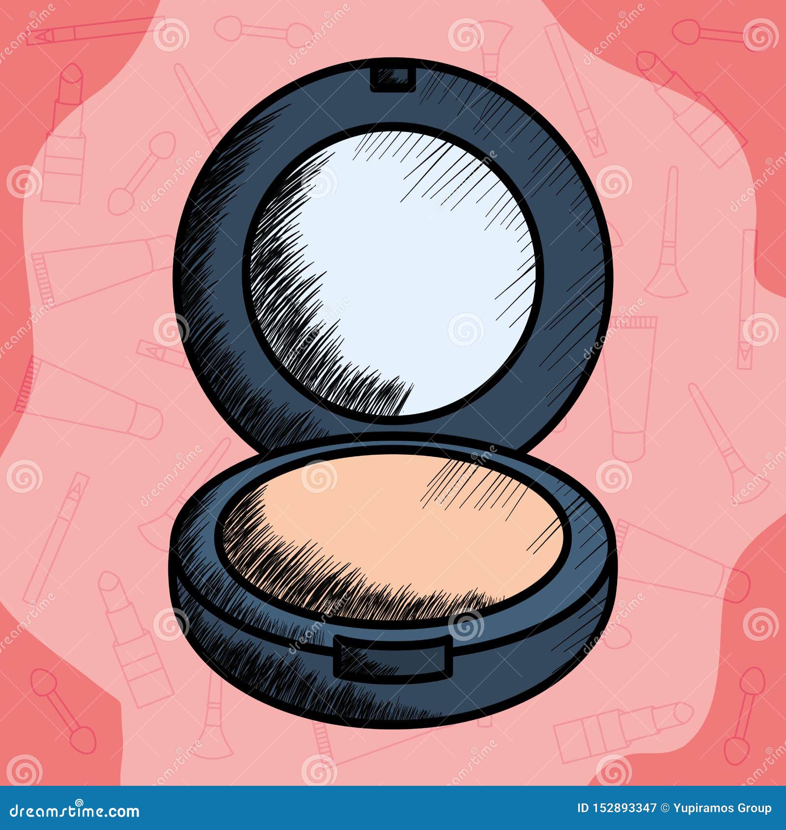Blush make up drawing icon stock vector. Illustration of beauty 152893347