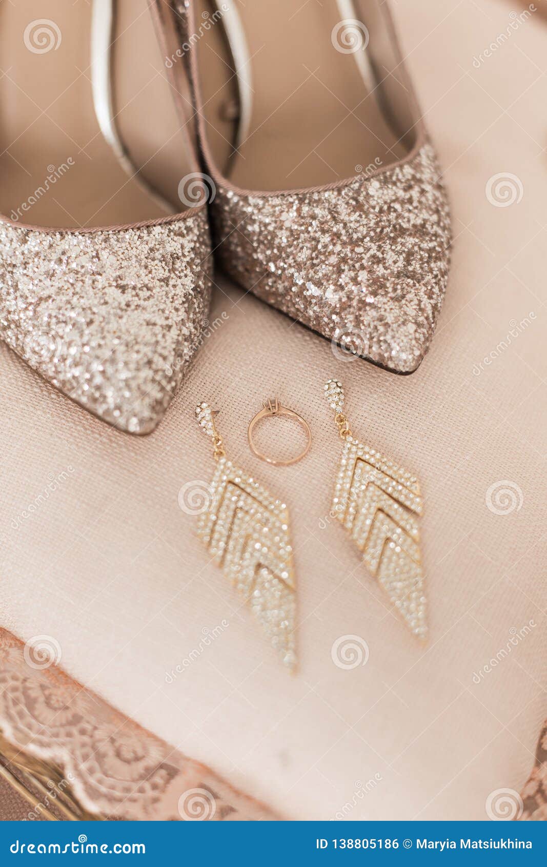Blush Pink Bridal Shoes And Accenting 