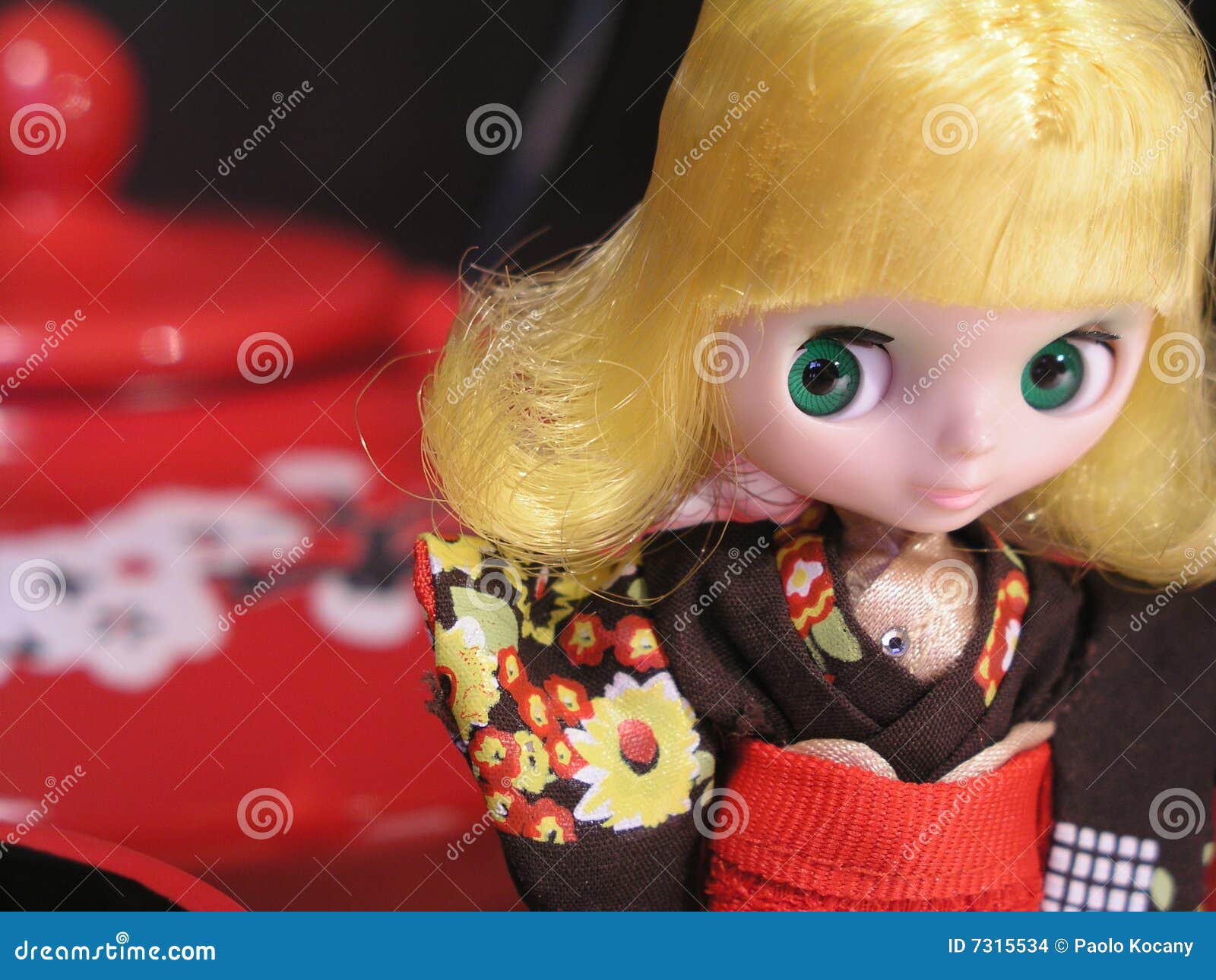 Blythe Doll Japan Style stock photo. Image of blonde, japanese 7315534