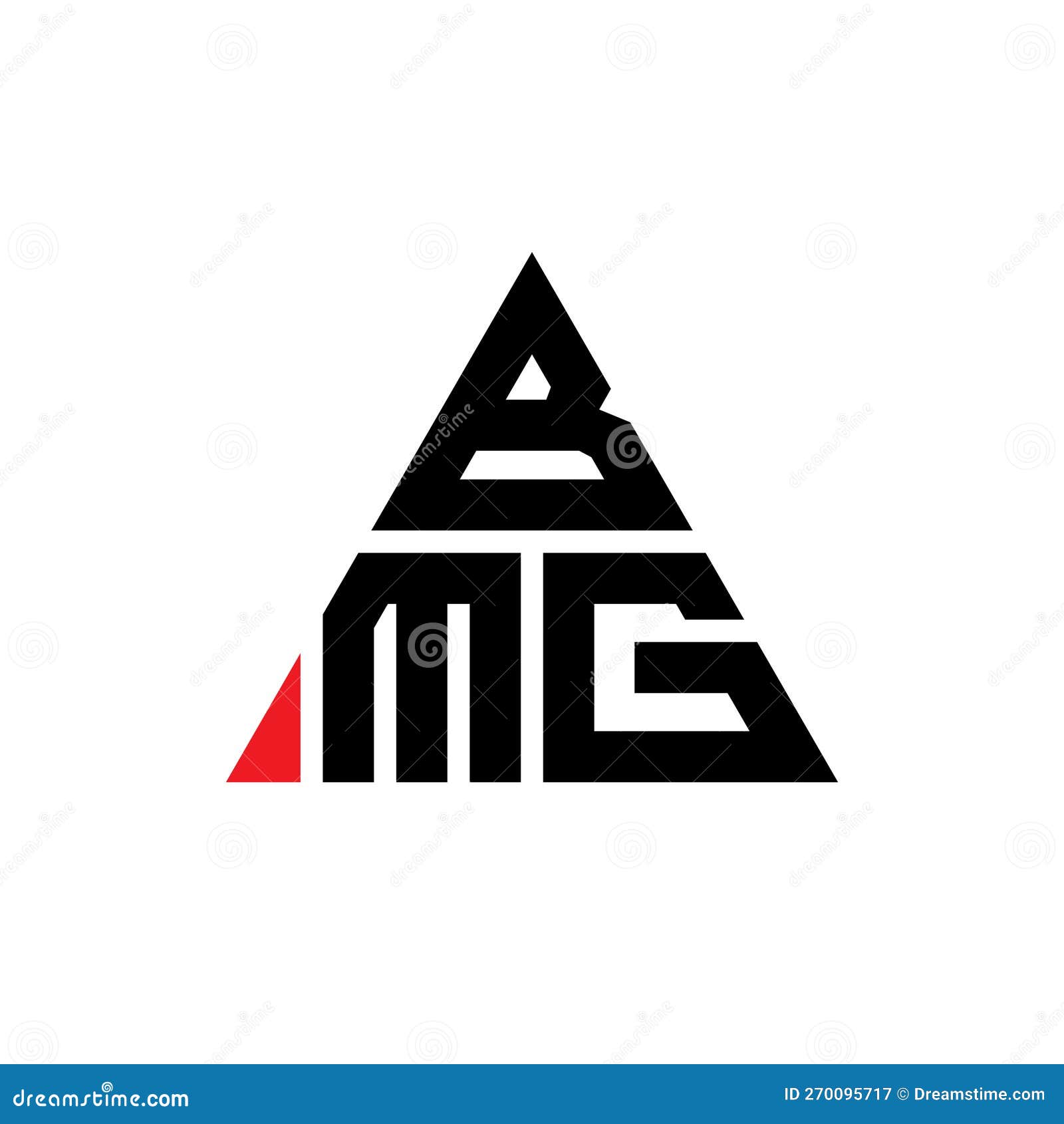 bmg triangle letter logo  with triangle . bmg triangle logo  monogram. bmg triangle  logo template with red