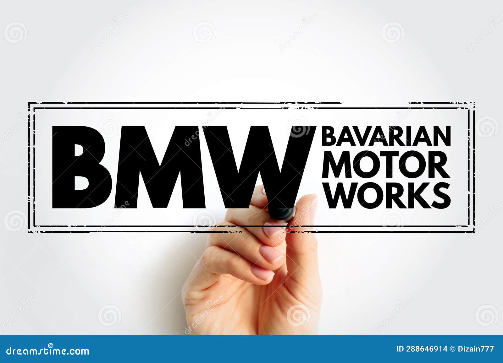 BMW - Bavarian Motor Works Acronym, Text Stamp, Concept Background ...