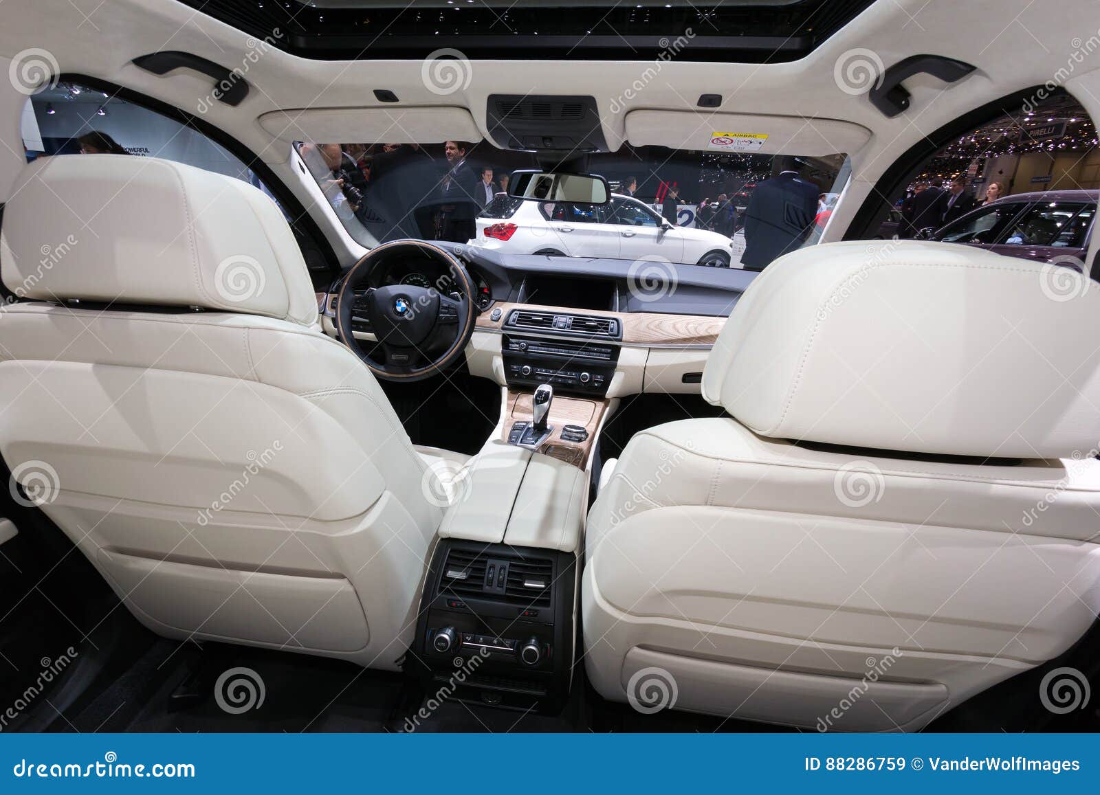 Bmw 530d Xdrive Touring Car Interior Editorial Stock Image