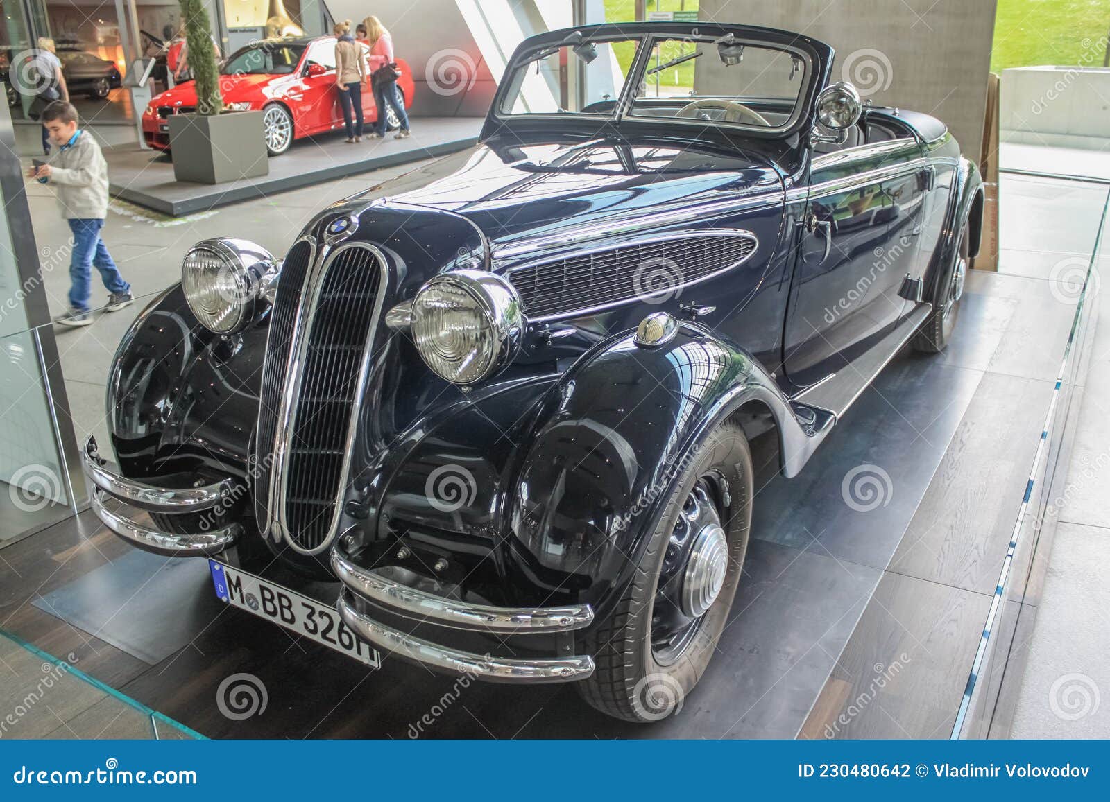 A 1938 BMW 326 Drauz Roadster in the BMW Museum Showroom Editorial ...