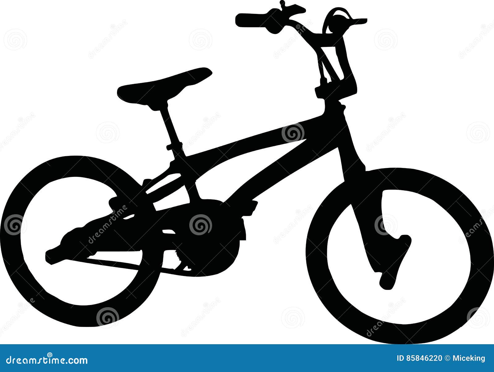 BMX bike stock vector. Illustration of silhouette, outdoor 85846220