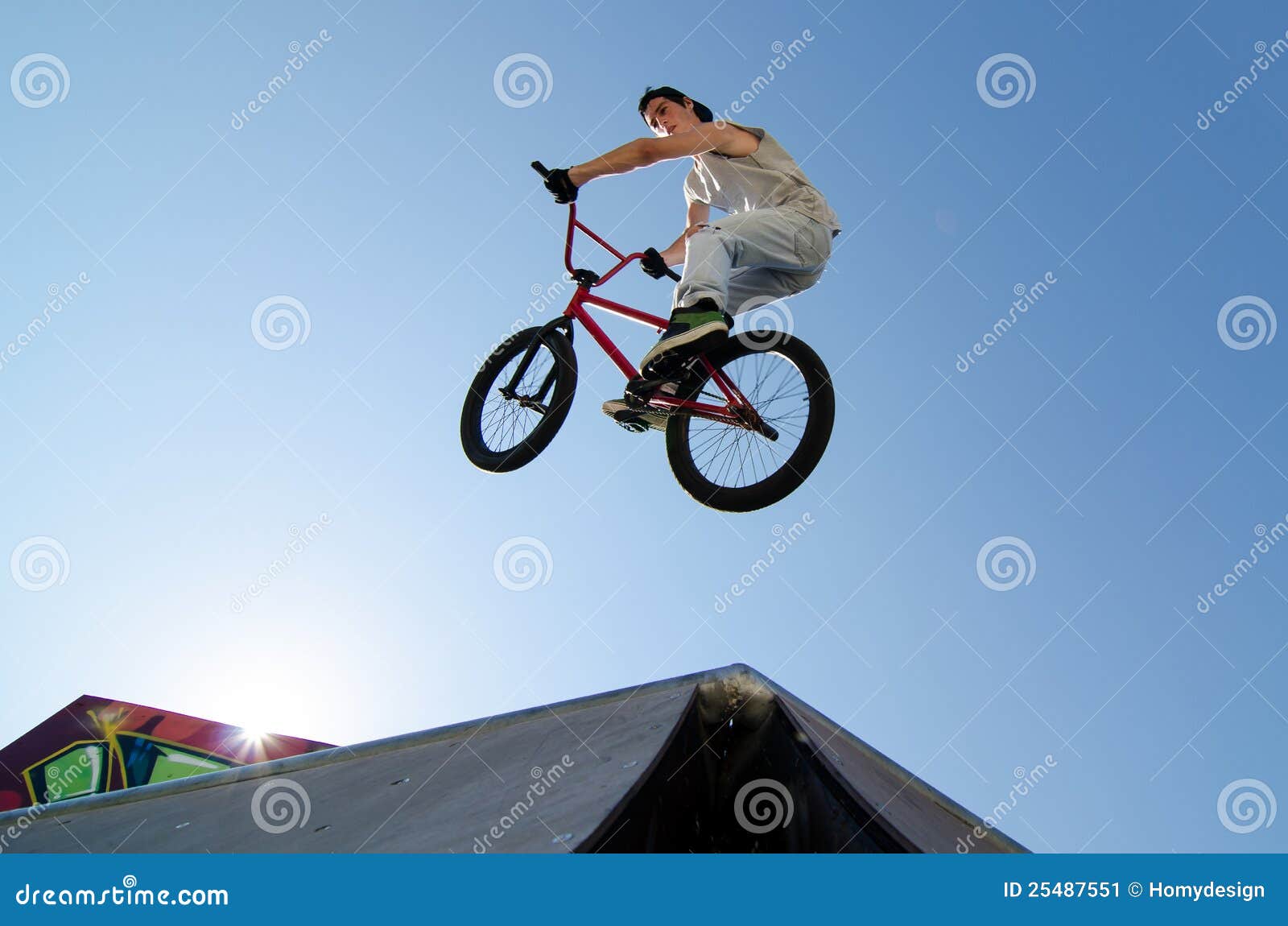BMX Bike Stunt Table Top stock image. Image of scene 25487551