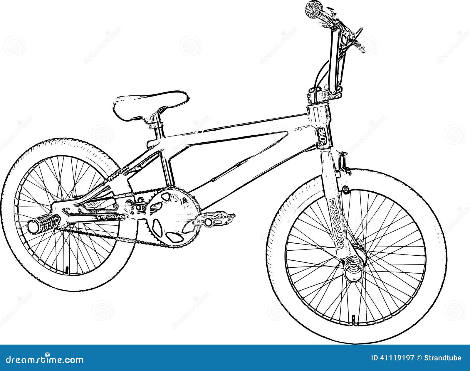 BMX Sketch stock illustration. Illustration of cycle - 41119197
