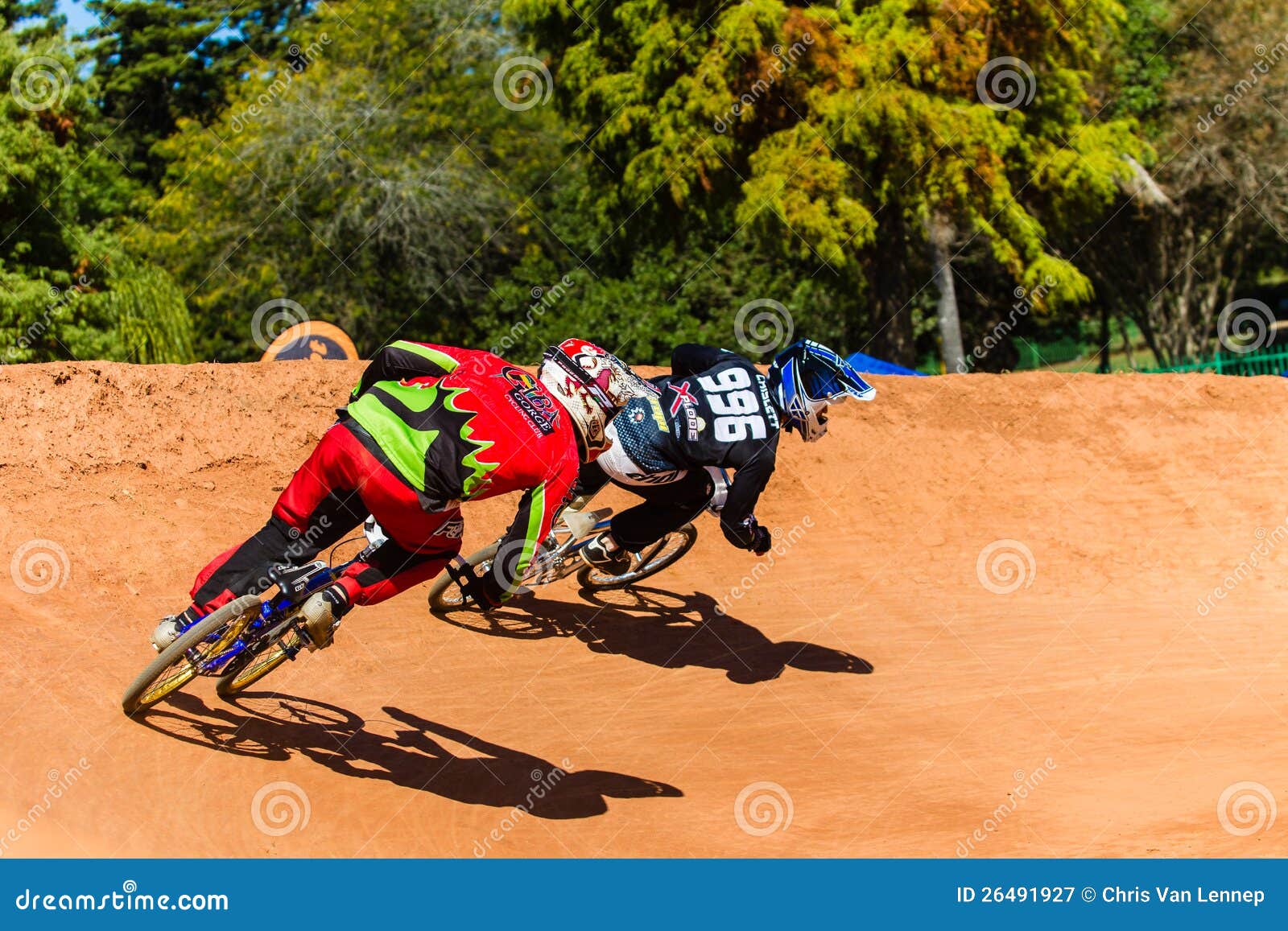 BMX Racing Riders Last Corner Editorial Photography Image of track