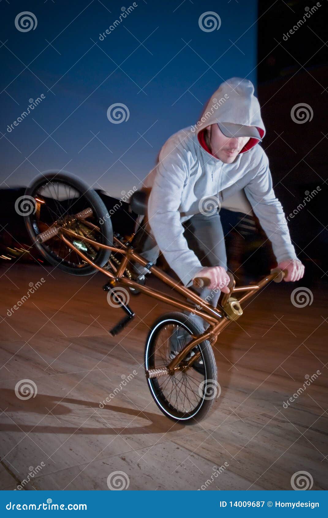 Bmx training at night stock image. Image of biking, jumping 14009687