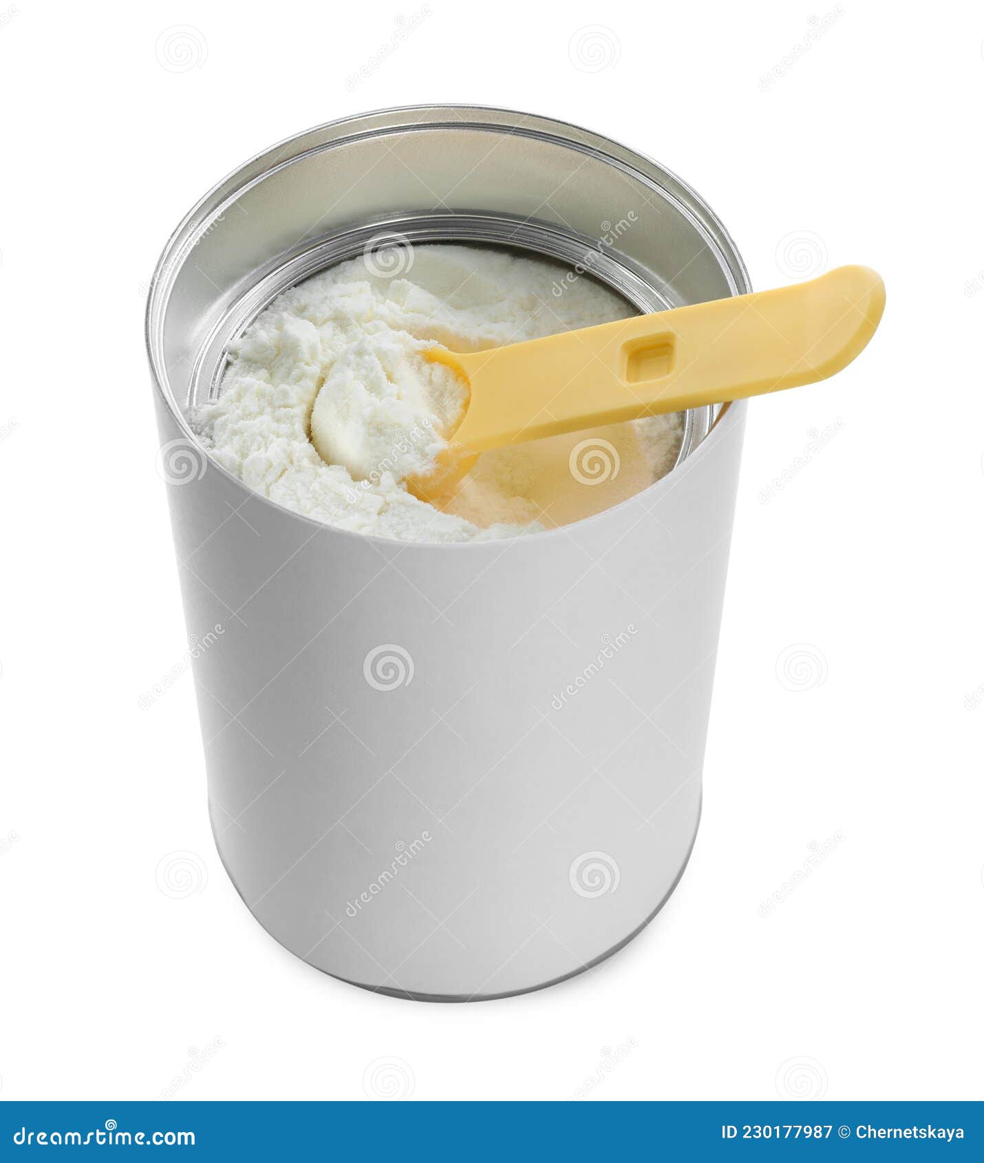 Boîte Blanche De Lait En Poudre Pour Bébé Avec Bouchon Sur Fond Blanc. Lait  Bébé Image stock - Image du étiquette, nutrition: 230177987