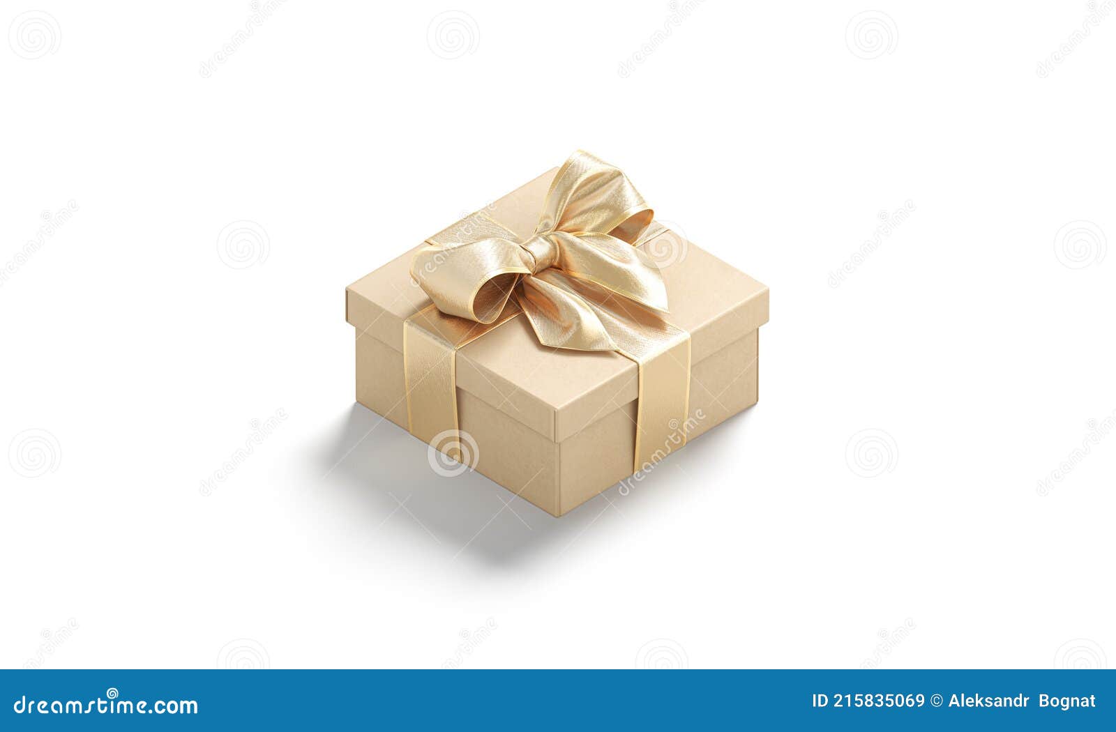 Boîte Cadeau En or Blanc Avec Ruban Arc Vue De Côté Image stock - Image du  carton, handmade: 215835069