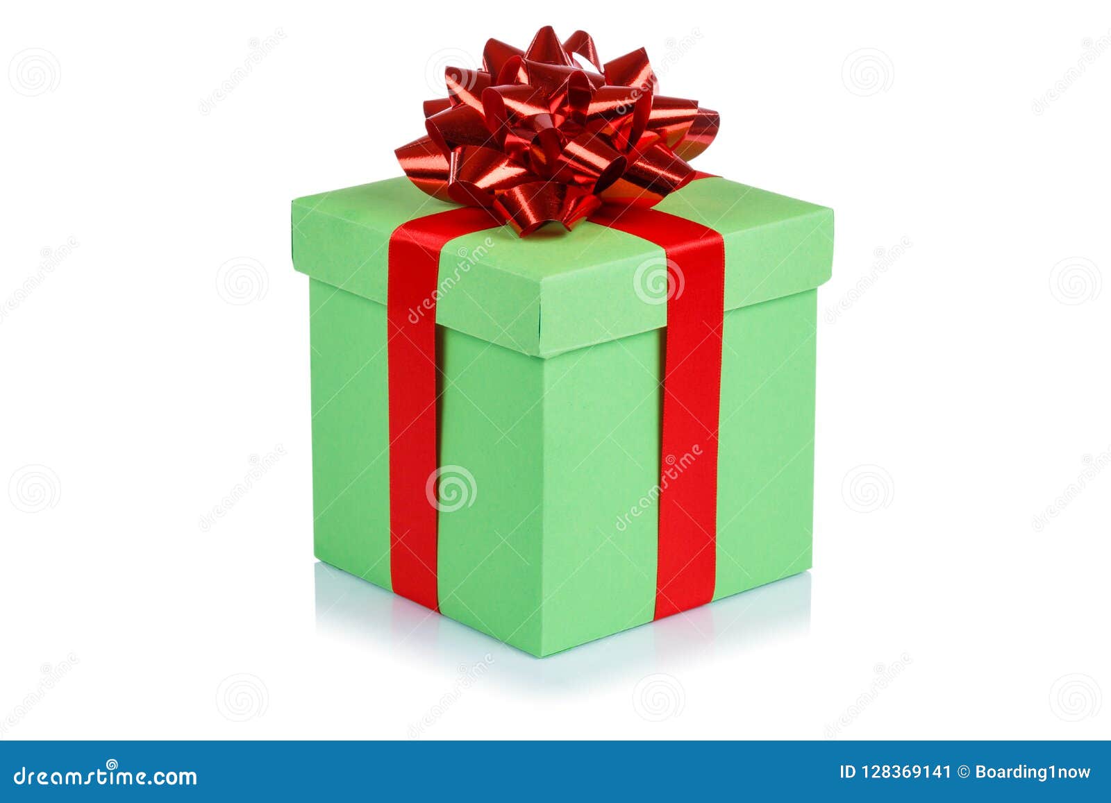 Boîte Vert Clair De Cadeau De Noël De Cadeau D'anniversaire D