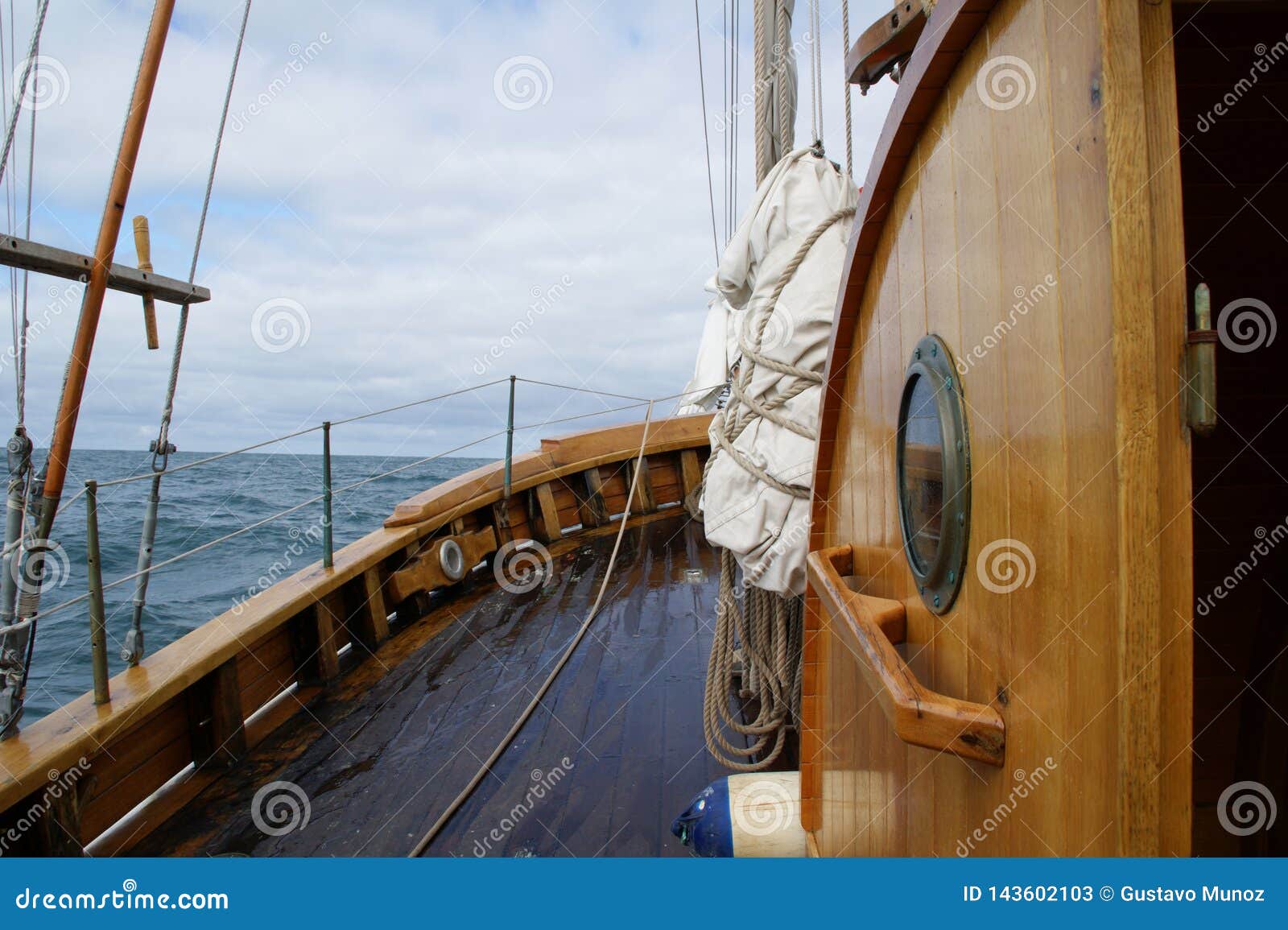 on board an ancient whaler sailing the skjalfandi bay in northern iceland