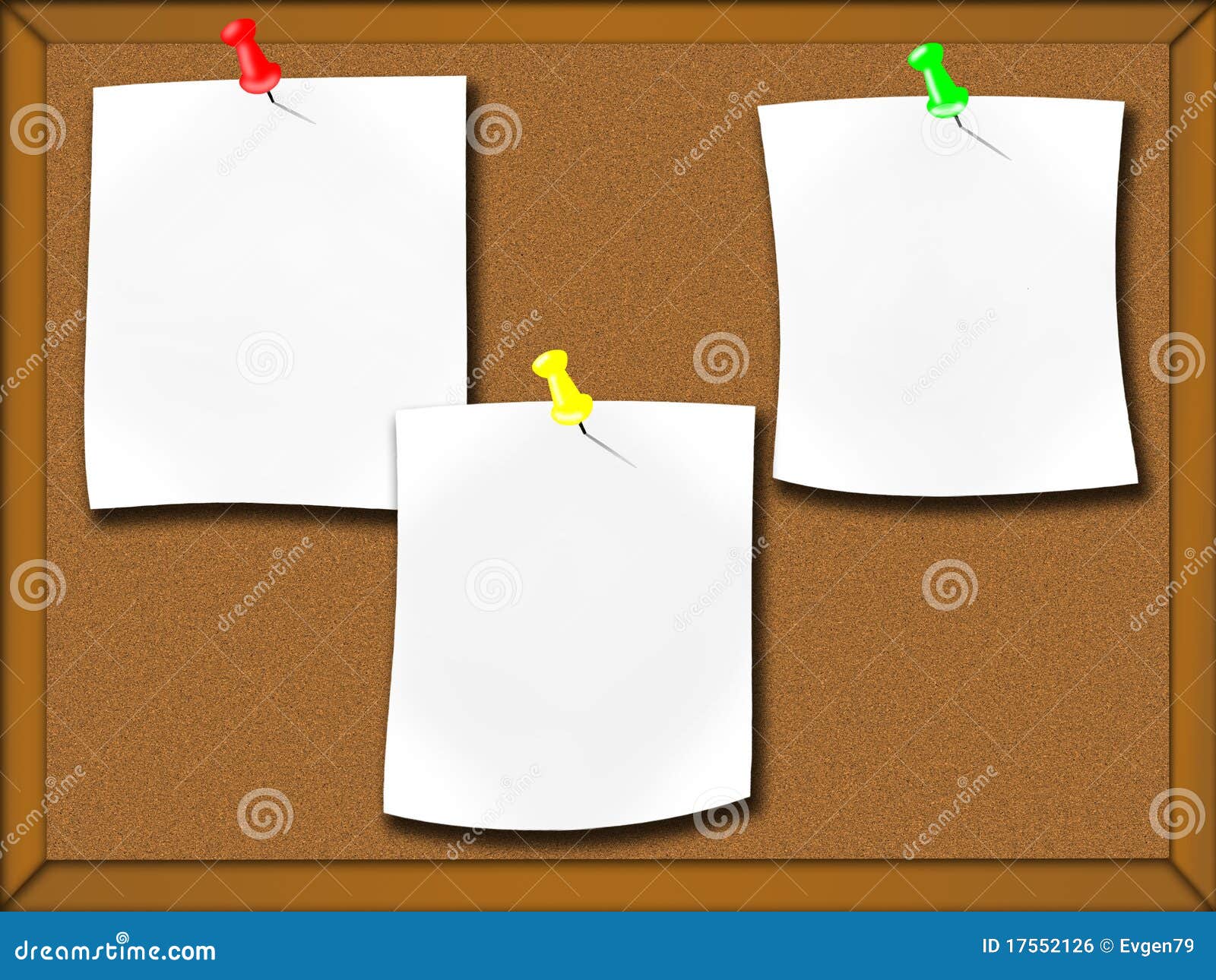 Board of announcements stock illustration. Illustration of three 17552126