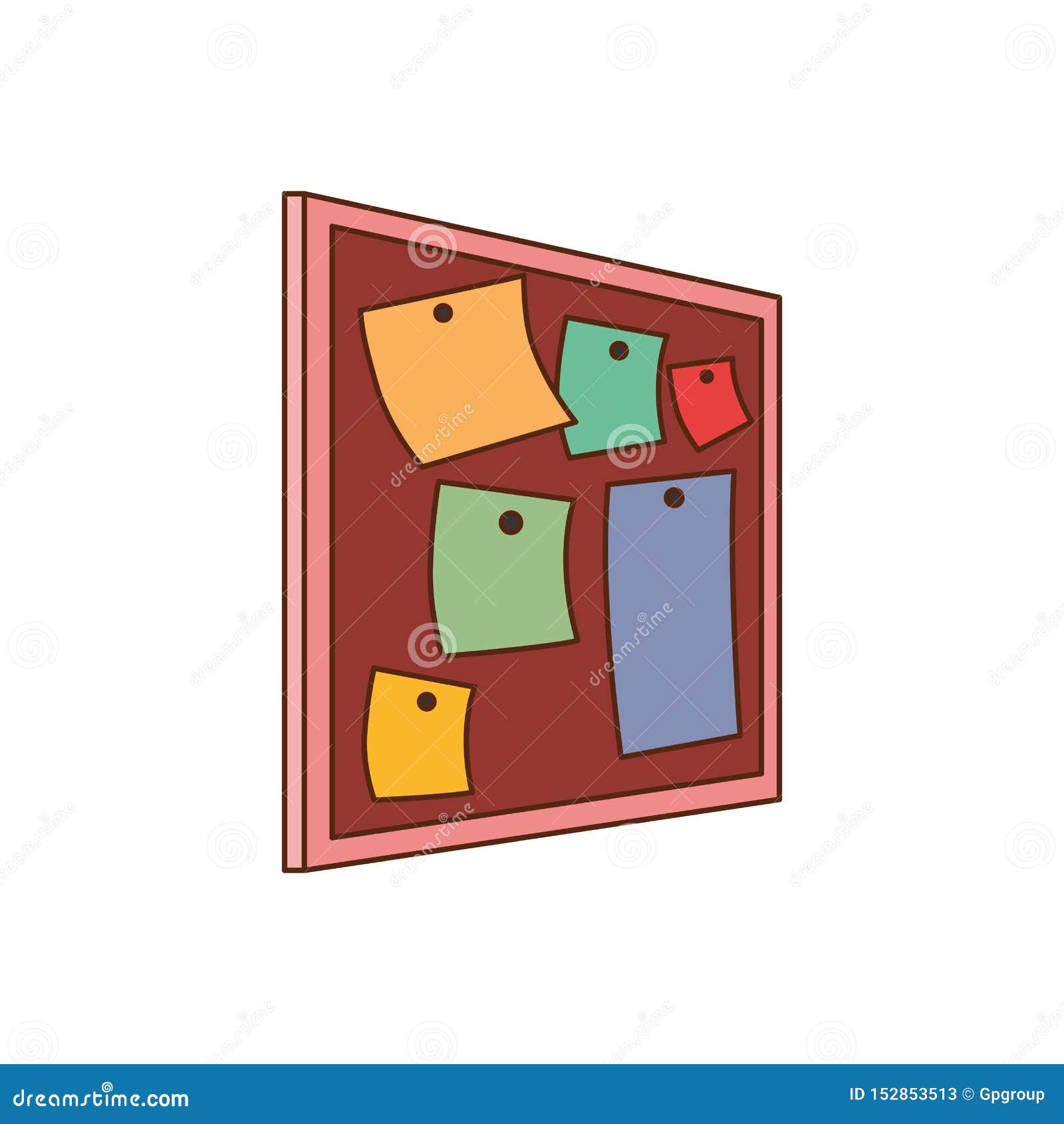 Board With Colorful Notes Vector Illustrator Stock Vector ...