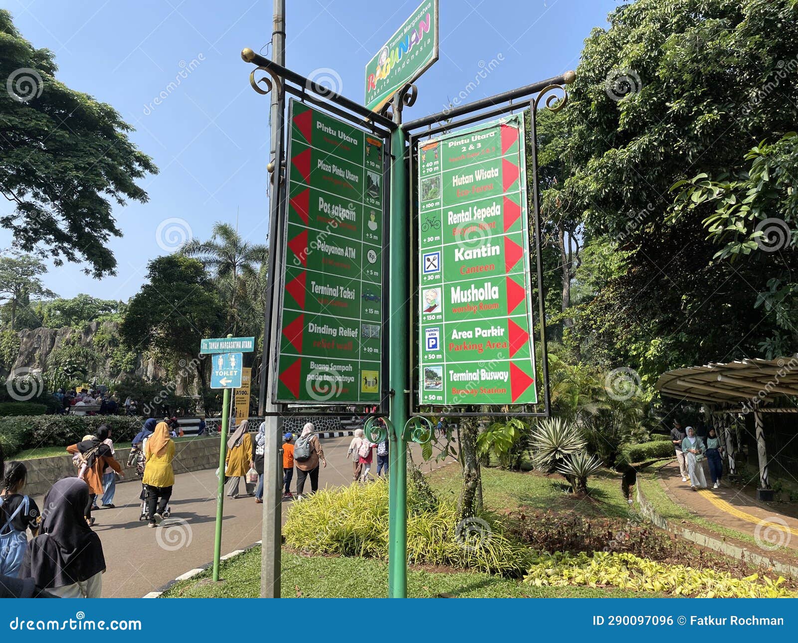 A Board Contains Information Indicating the Direction of the Animal