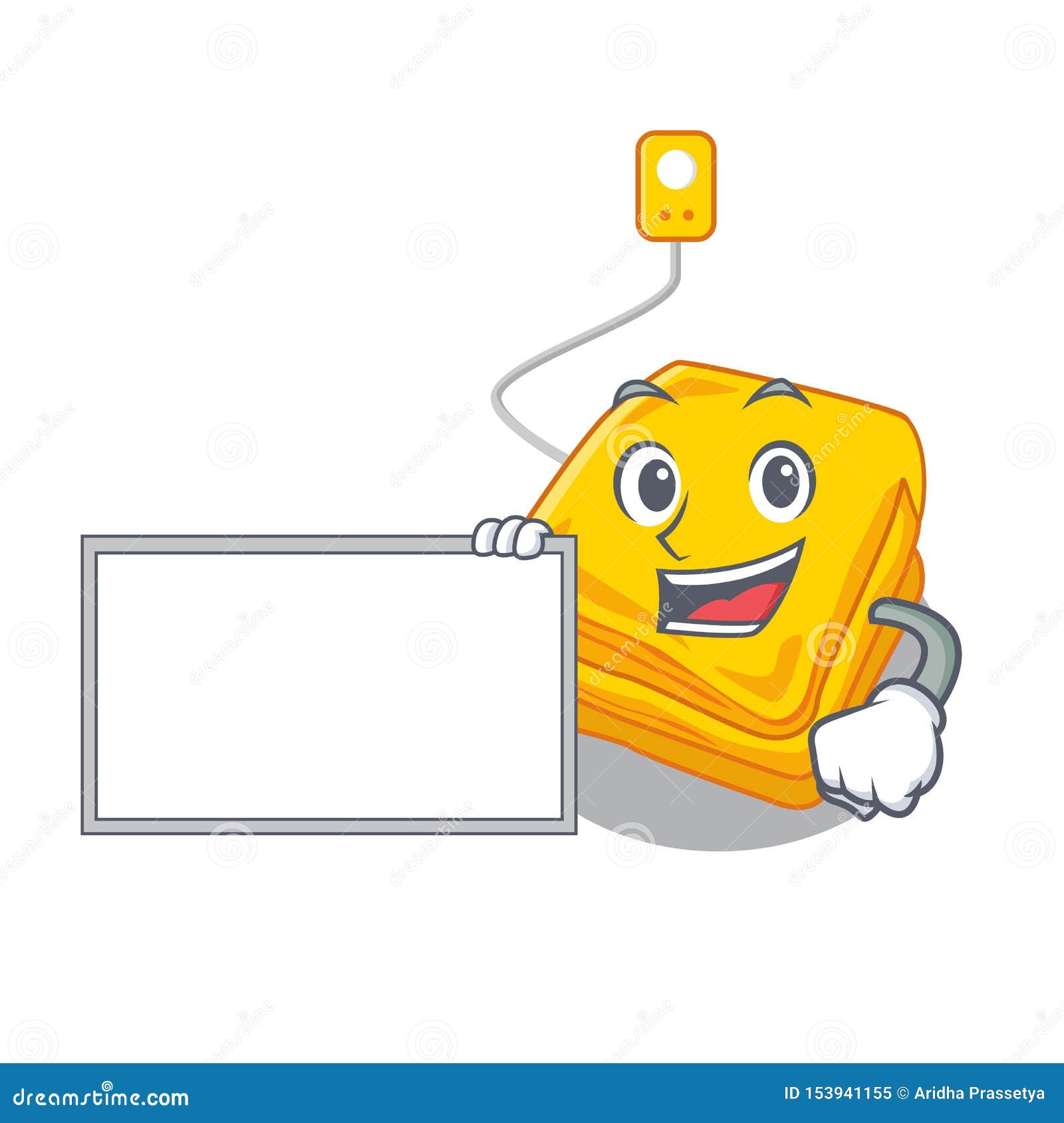 With Board Electric Blanket in the Character Shape Stock Vector