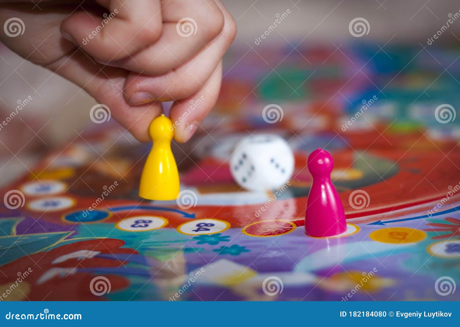 Board game with chips stock photo. Image of house, dice 182184080