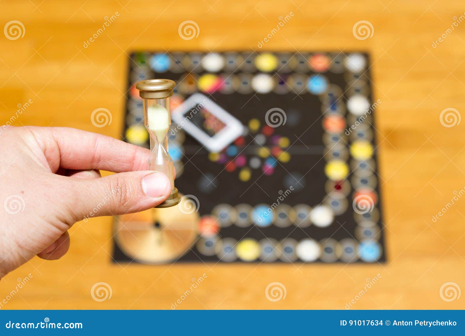 Board game. Hourglass stock photo. Image of board, closeup 91017634