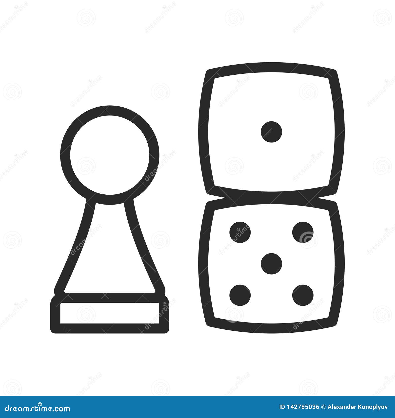 Board Game Icon Dice Game Vector Flat Illustration Stock Illustration -  Download Image Now - iStock