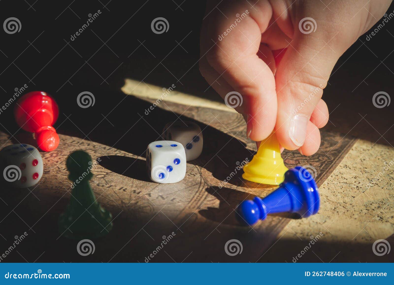 Board Game Kit. Vintage Style Game. Land Conquest Strategy Stock Photo