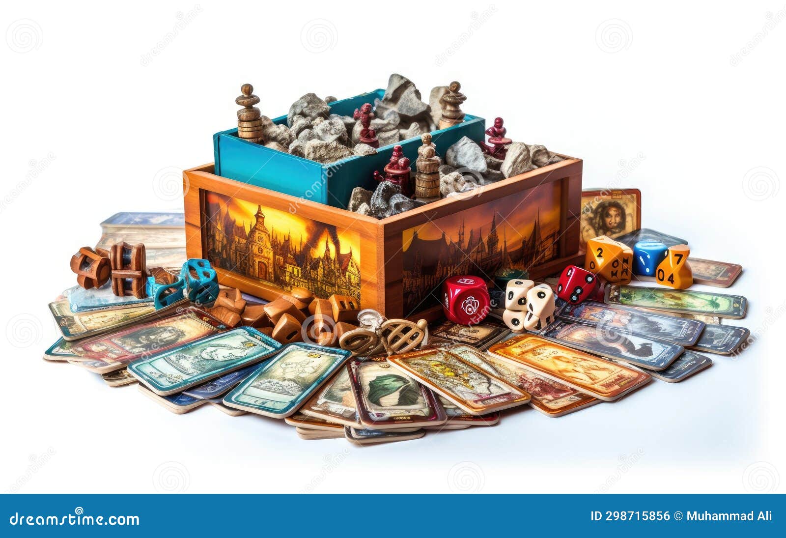 Board Game Subscription in Seclusion on White Background Stock Photo