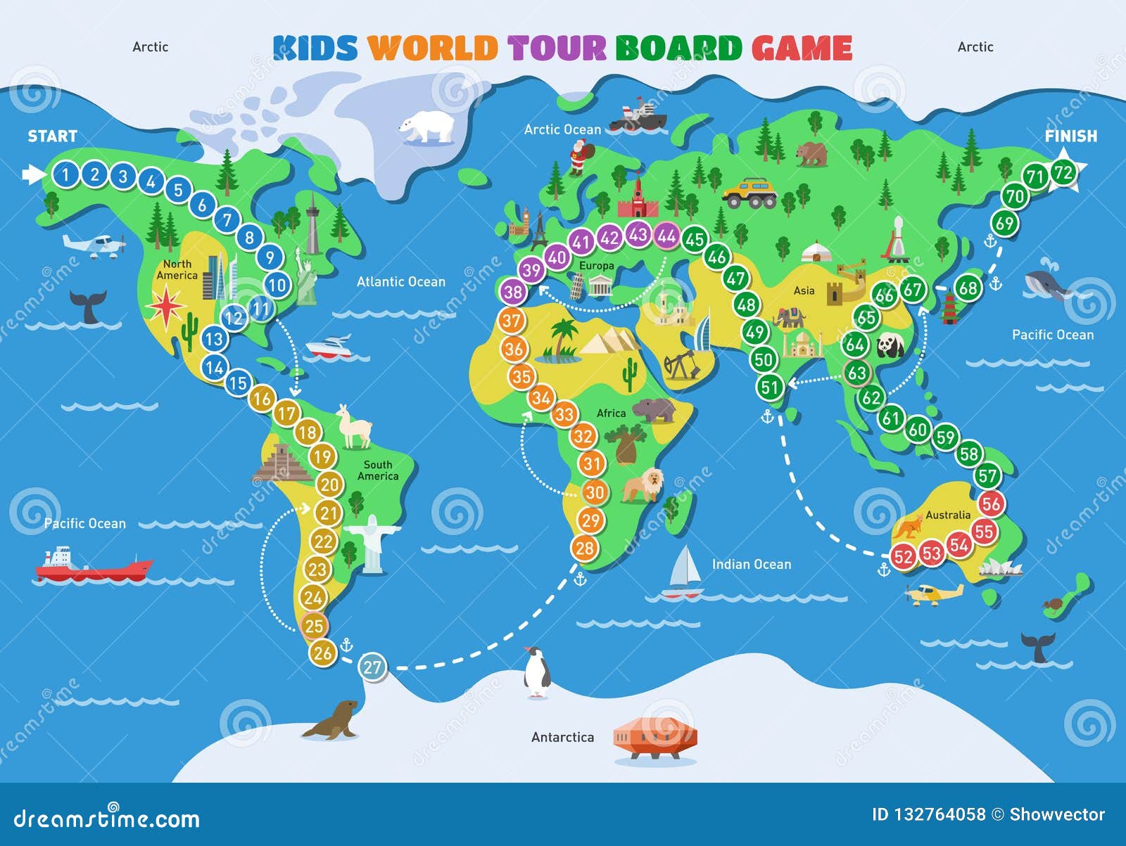 world map tour game