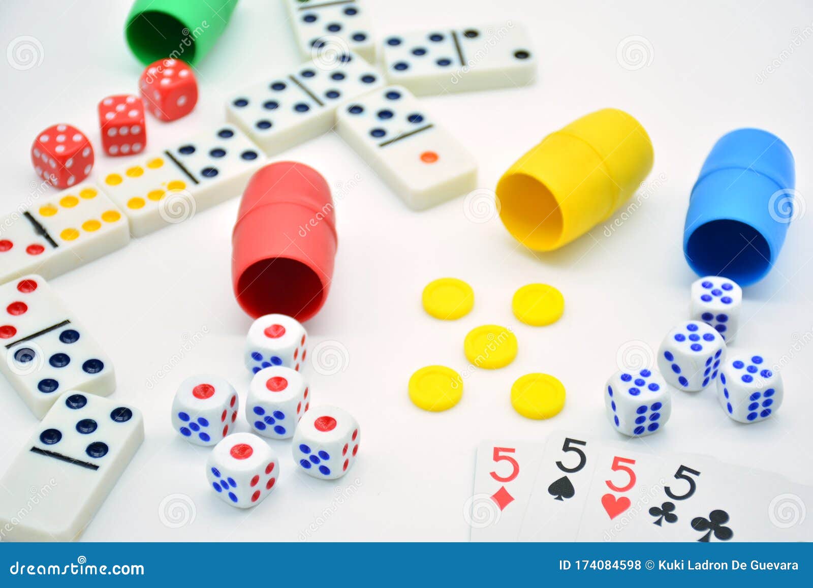 board games, gambling and strategy on white background