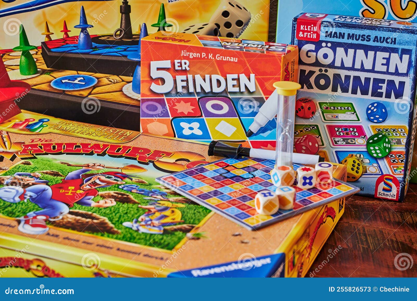 Board Games with Gaming Accessories Editorial Stock Photo Image of