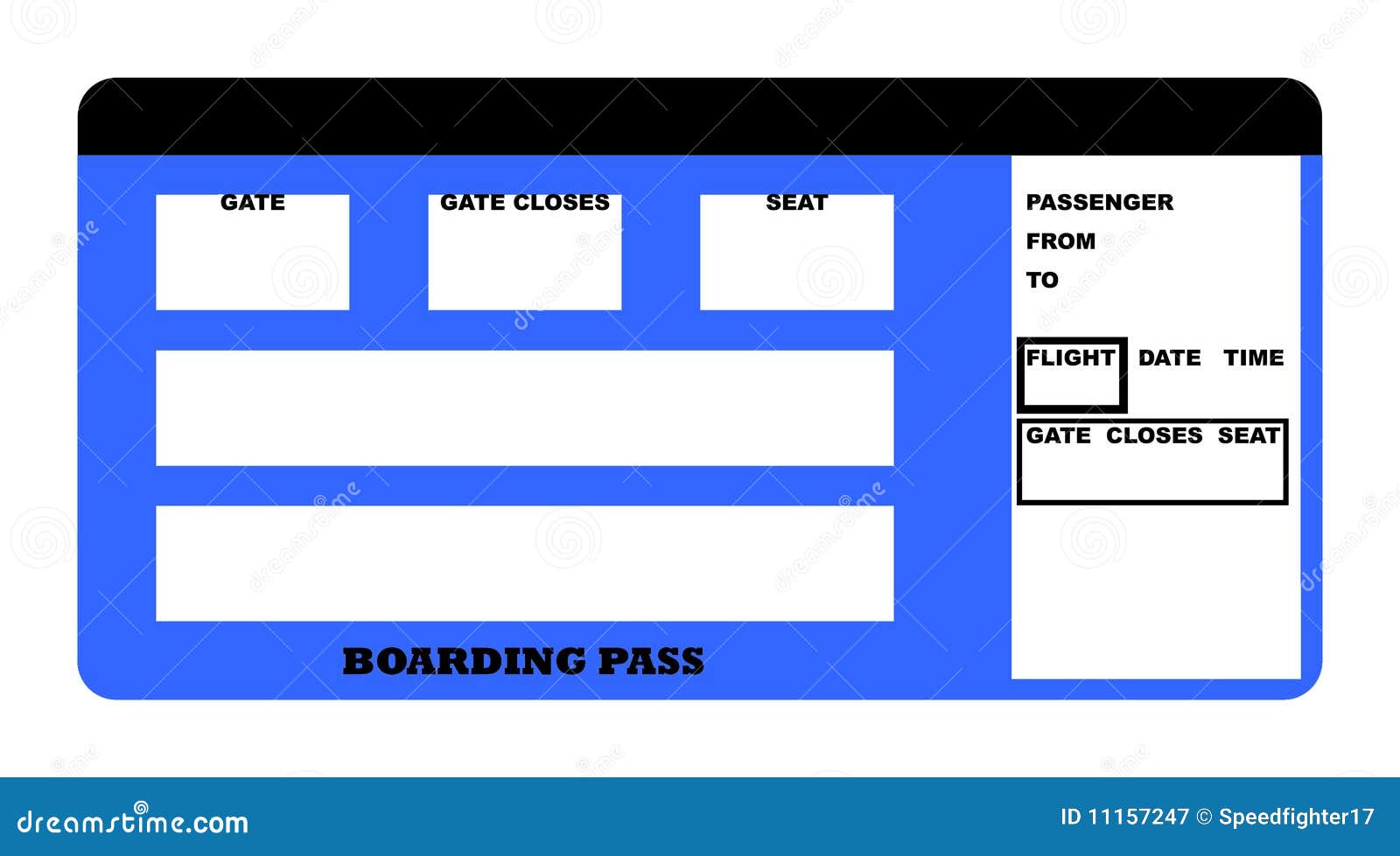 Blank Boarding Pass Template from thumbs.dreamstime.com