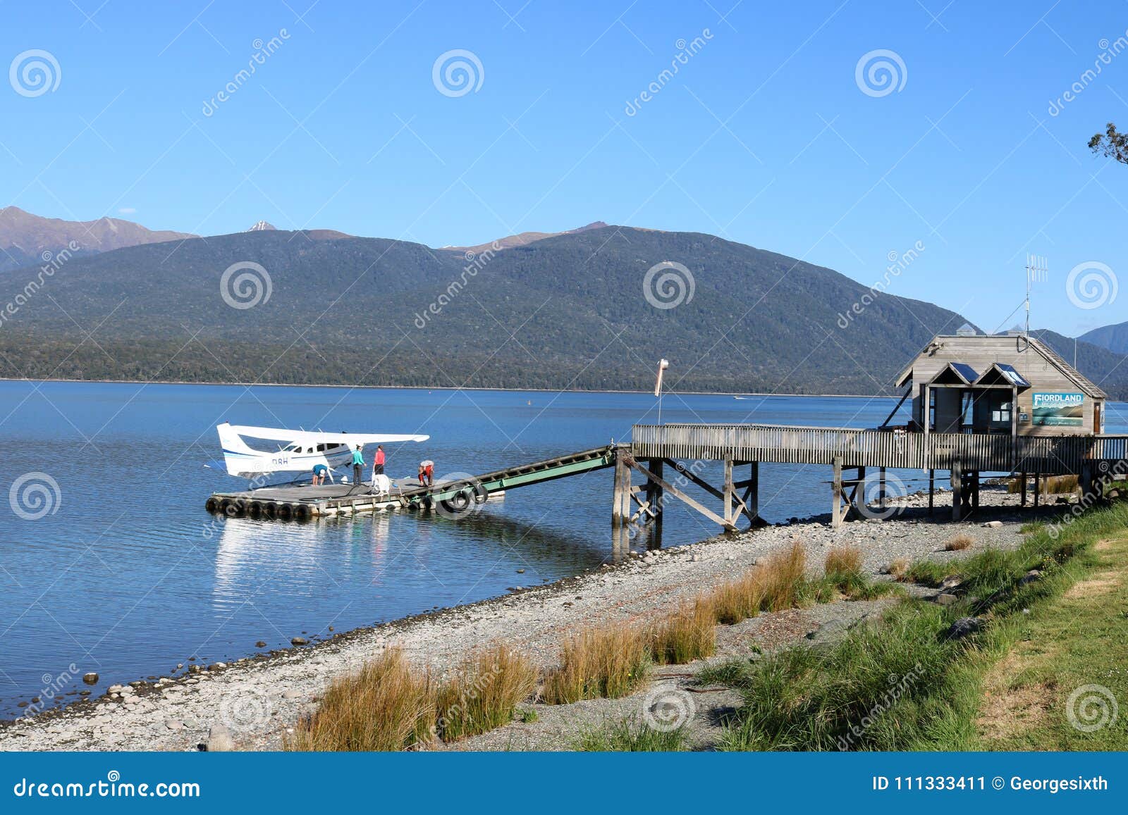 Boarding A Seaplane On Lake Te Anau New Zealand Editorial Photo Image Of Southland Board 111333411