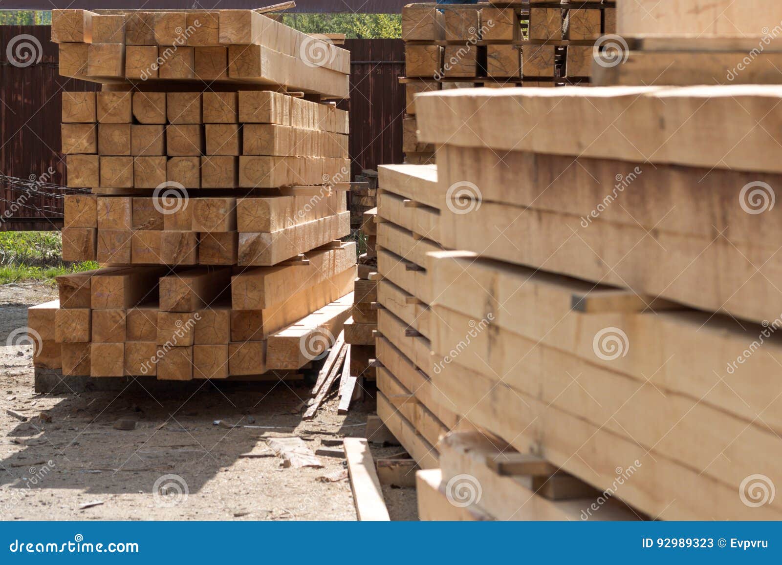 Boards of Wood are in the Building Materials Stock Image Image of