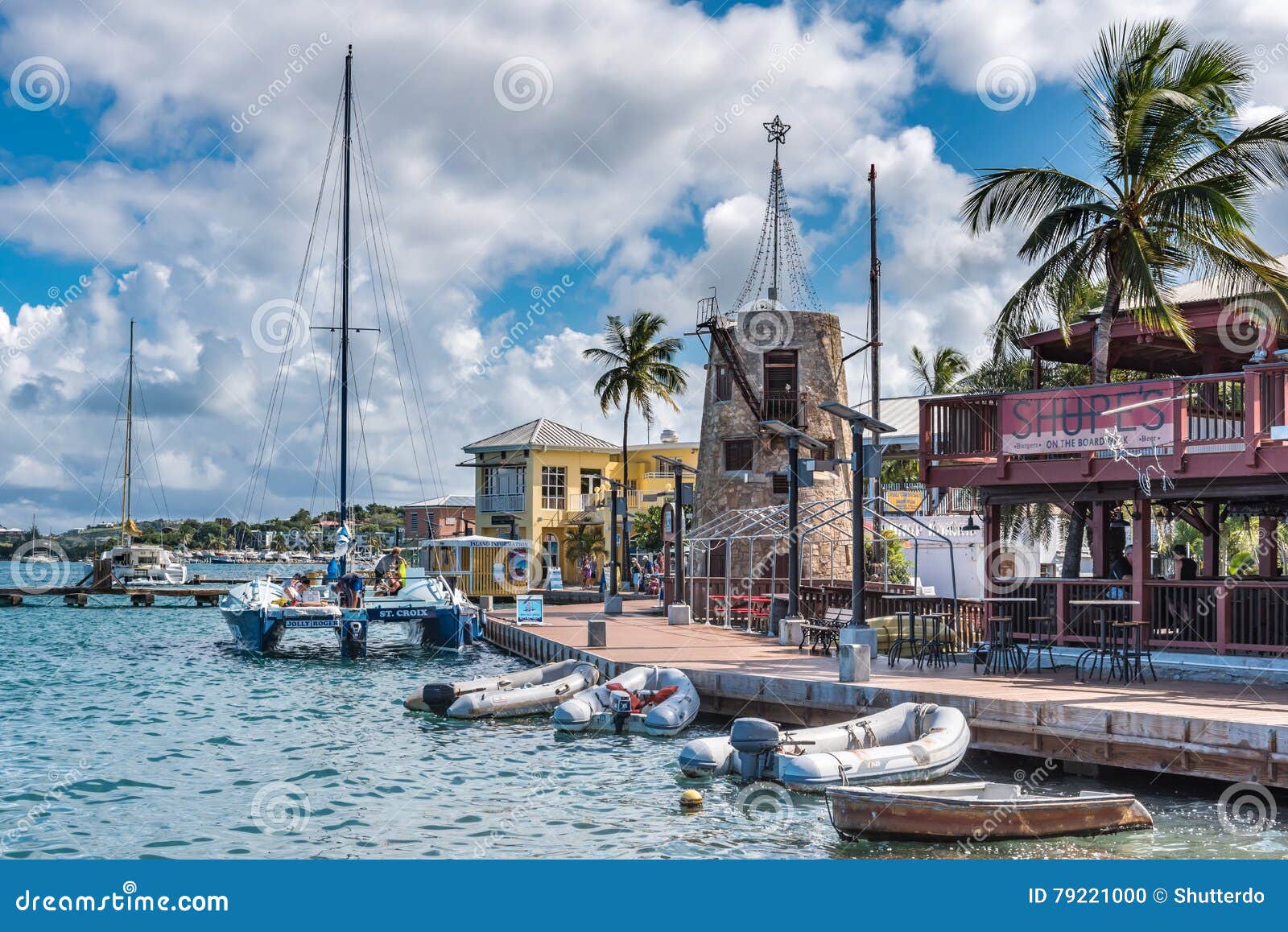 Boardwalk in Downtown Christiansted Editorial Image Image of nautical
