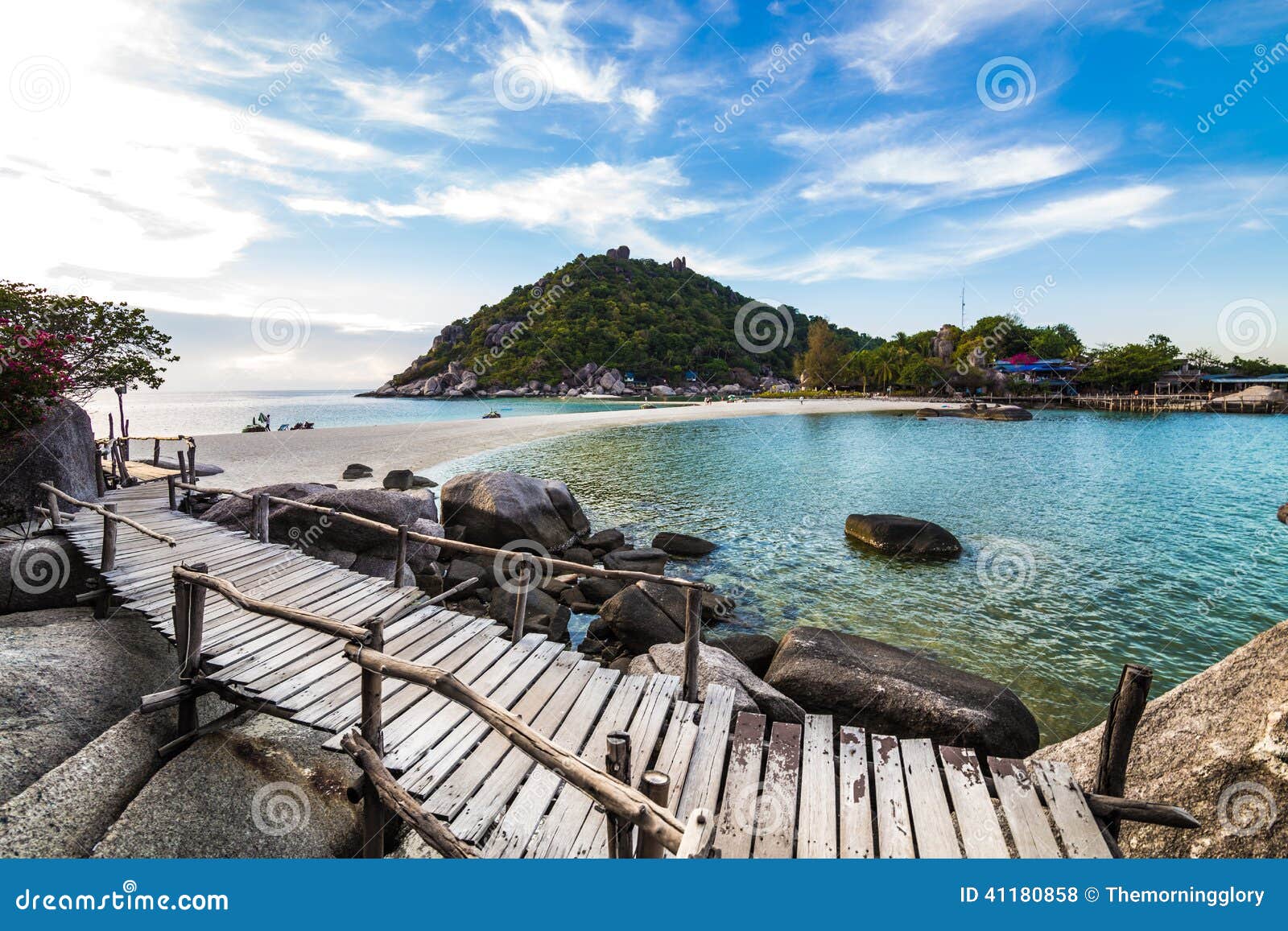 Boardwalk on the Split Rock To the Beach Stock Photo Image of calm
