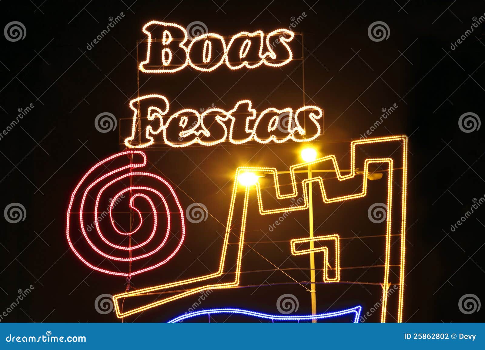 Boas Festas Happy Holidays Stock Illustration Illustration of