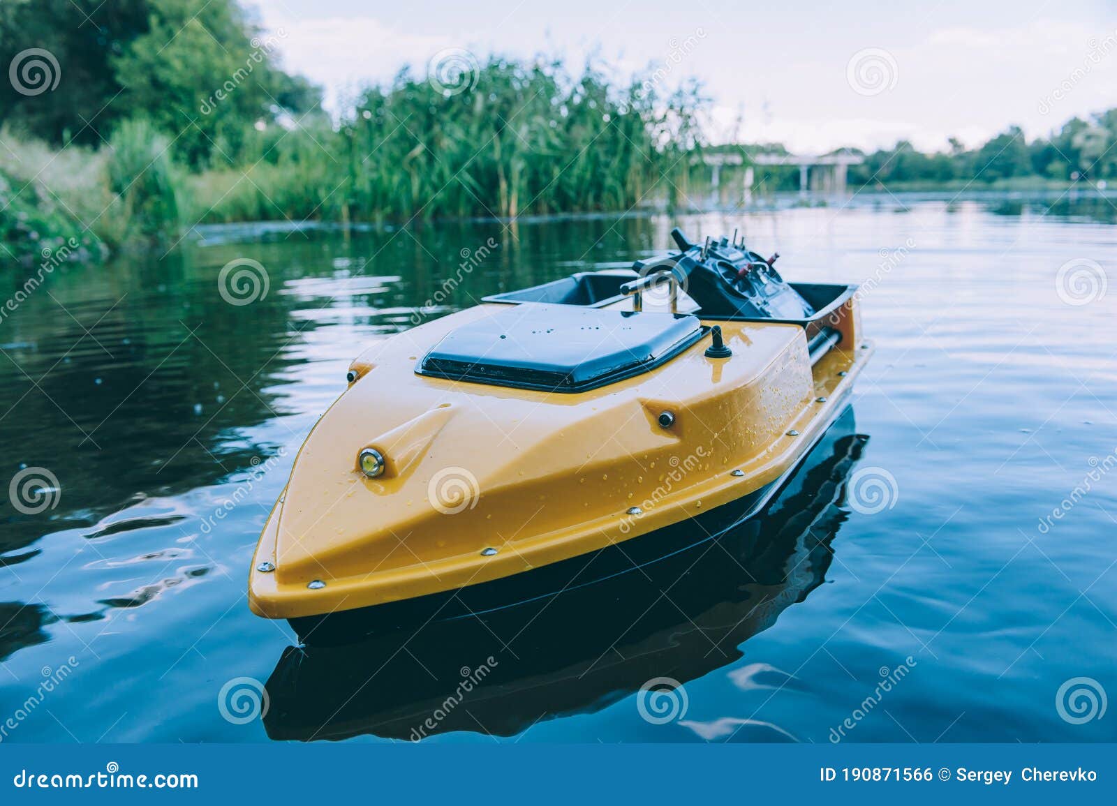 Boat for Bait Fish in the Lake Stock Photo Image of boat, relax