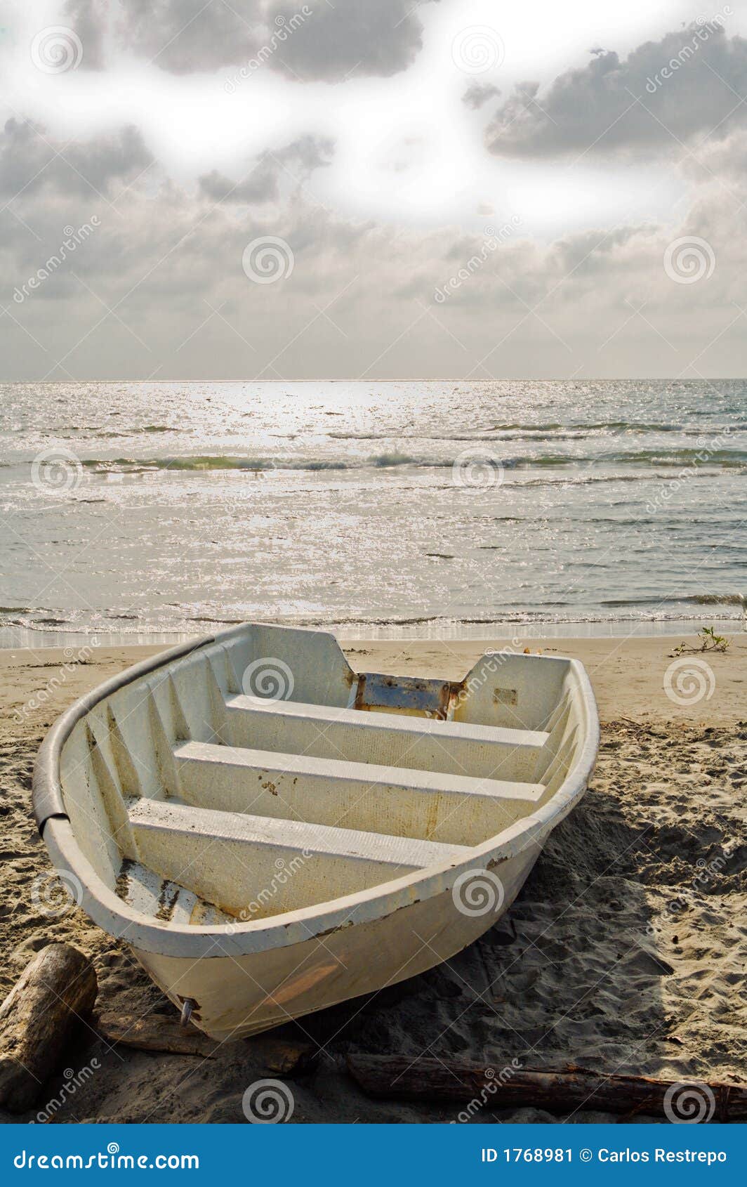 Boat On The Beach Stock Image - Image: 1768981