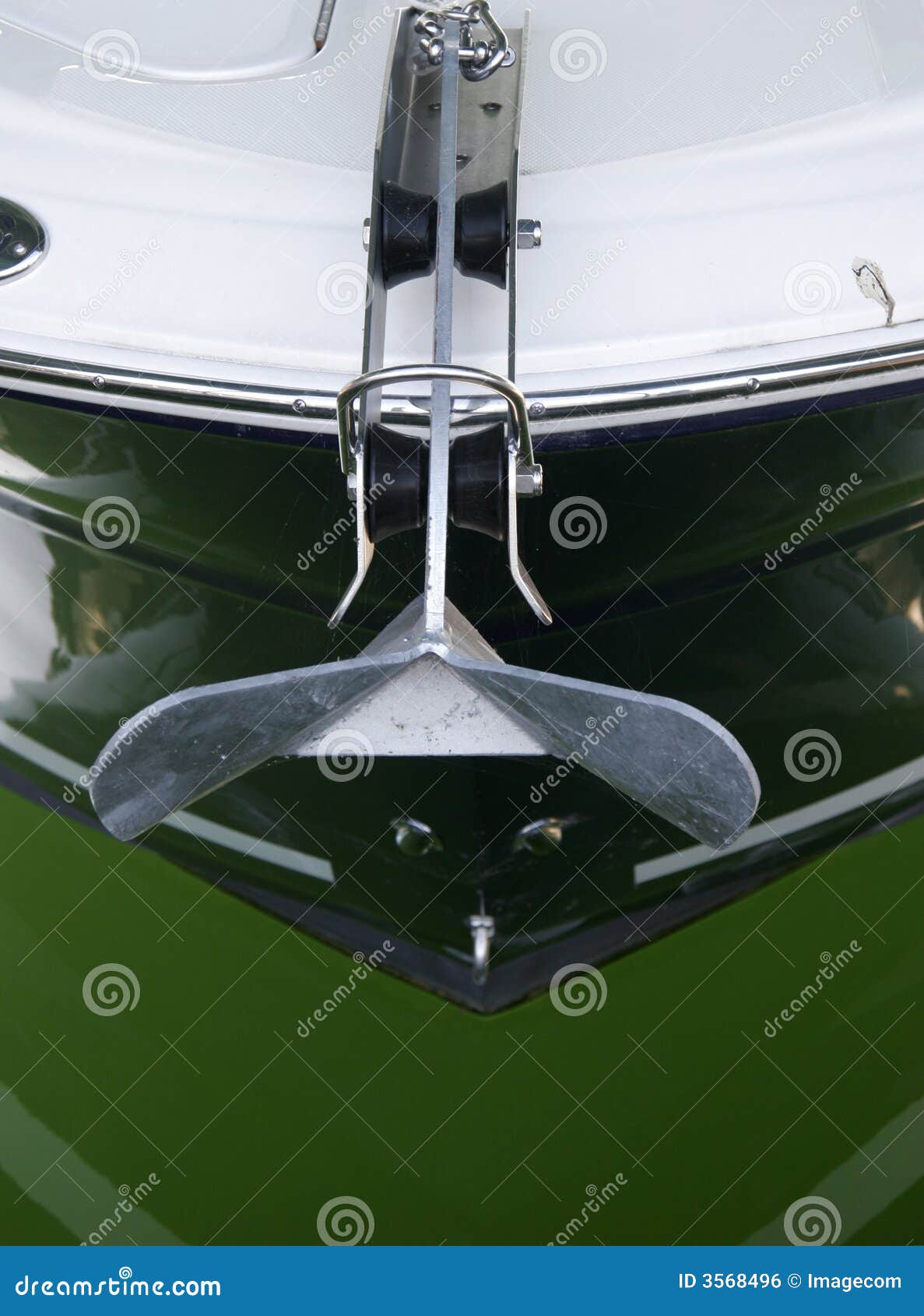 Boat bow anchor stock photo. Image of weighted, anchor 3568496
