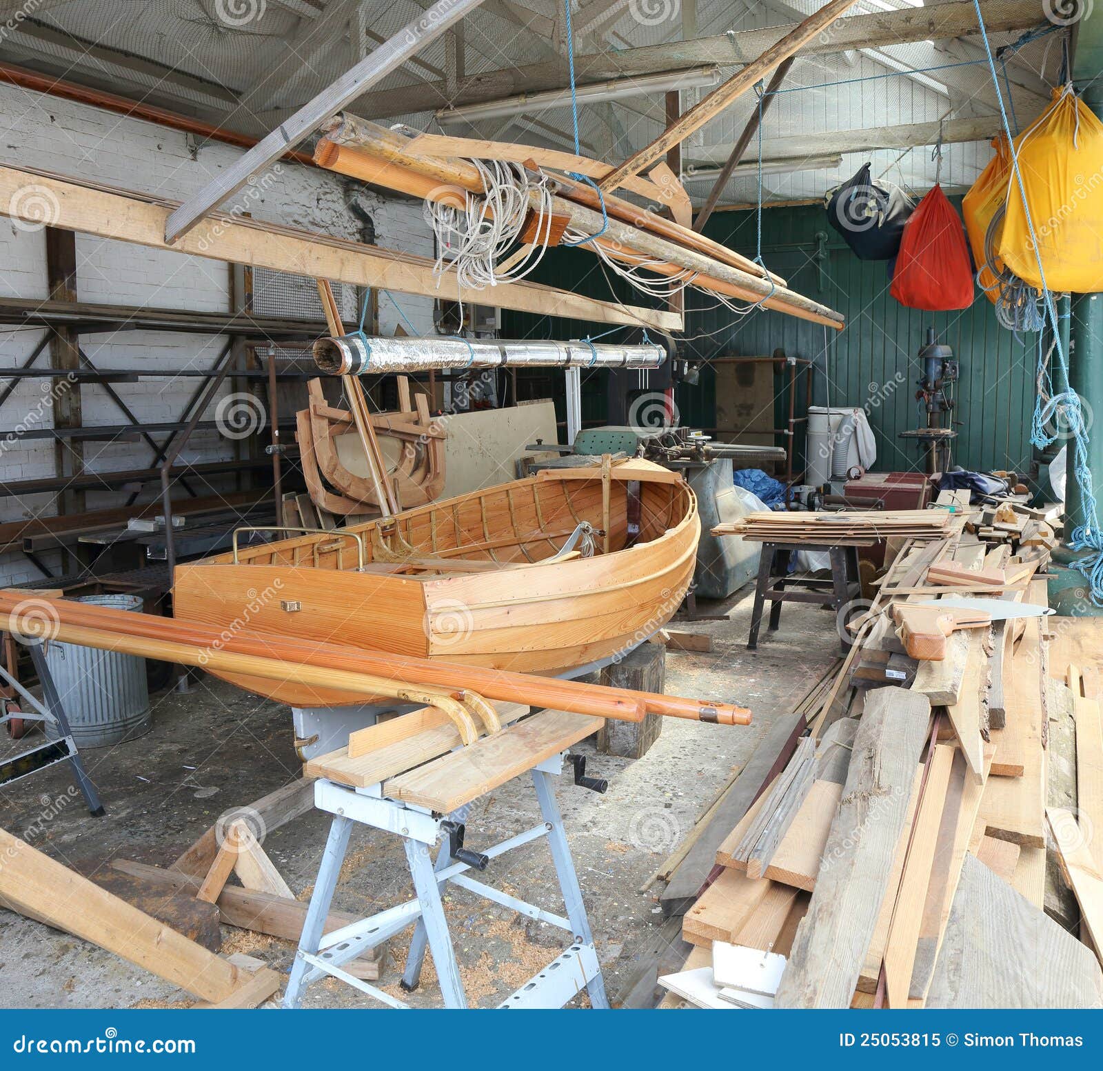 Boat Building Workshop stock image. Image of boat, wooden 