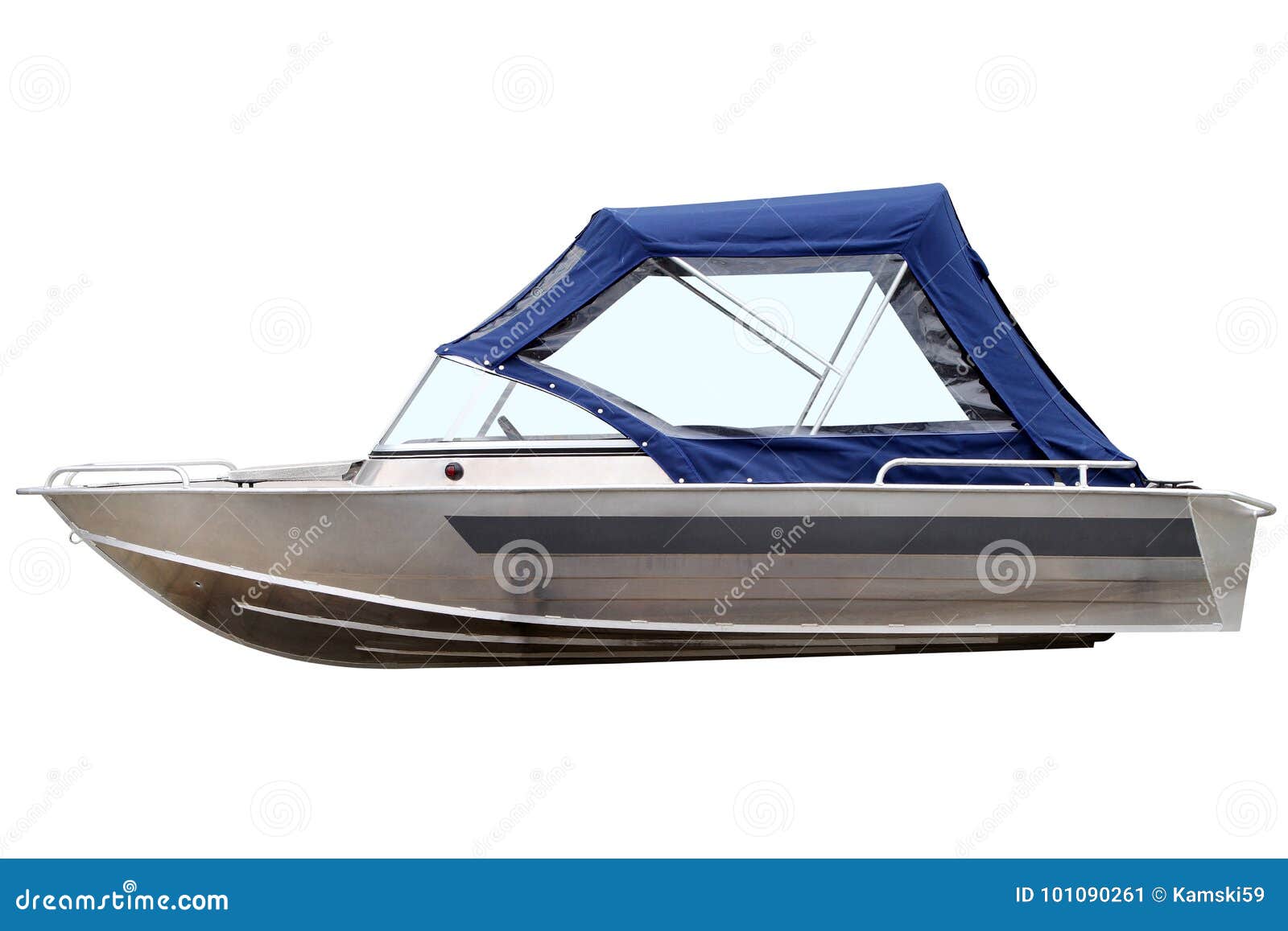 Boat with canvas top. stock image. Image of transport 101090261
