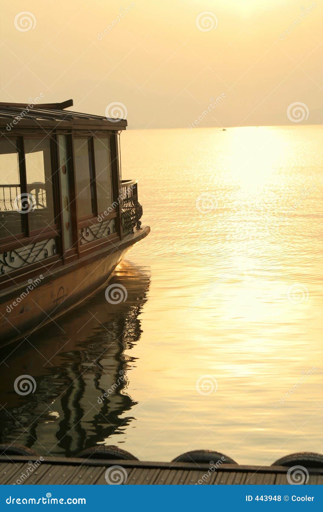 boat docked on lake
