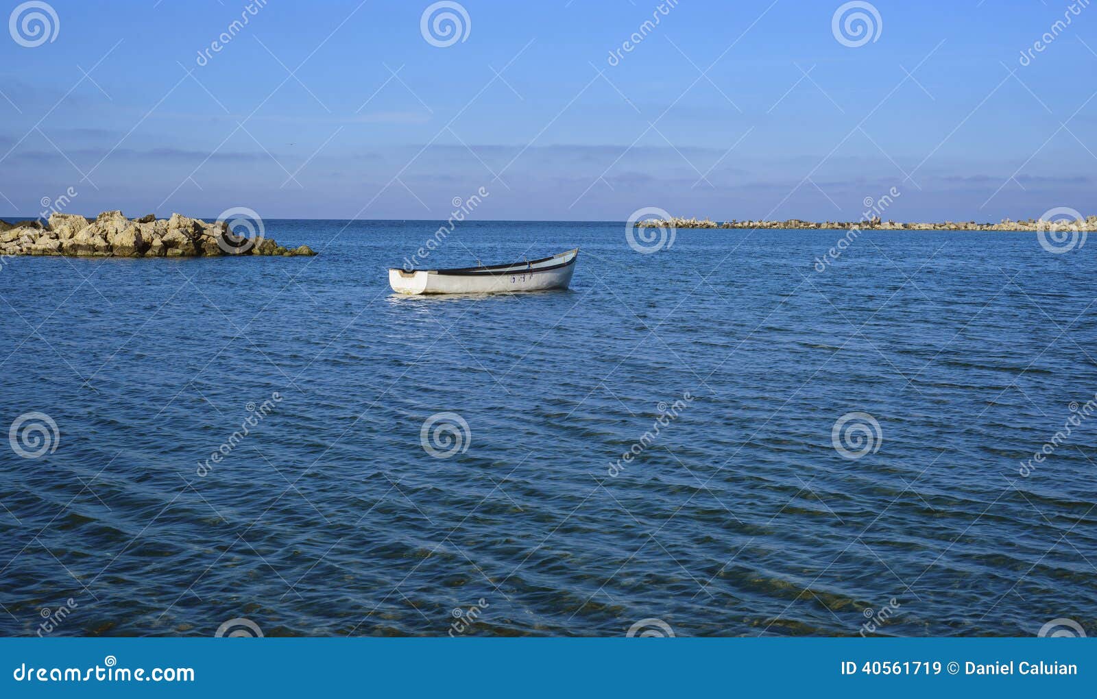 Boat drifting on sea stock image. Image of drifting, nautical 40561719