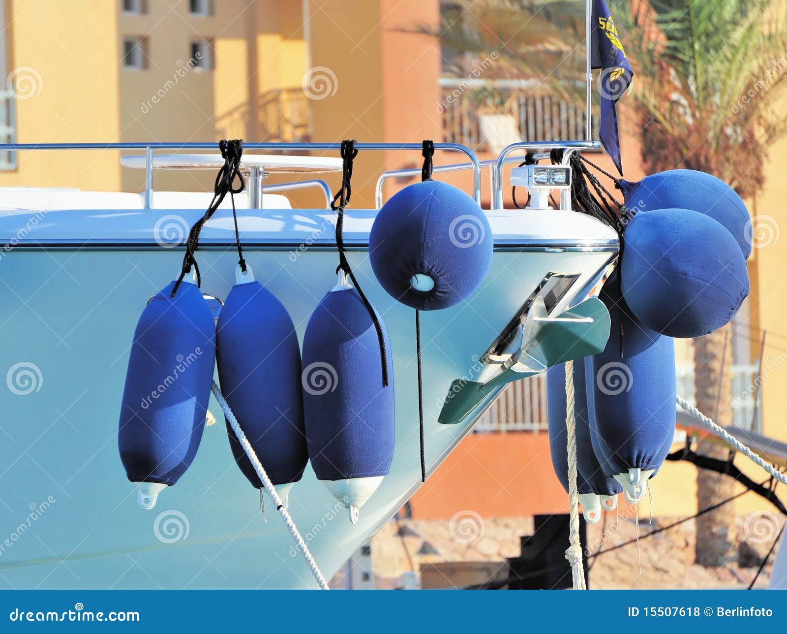 Boat fenders or bumpers stock photo. Image of vessel 15507618