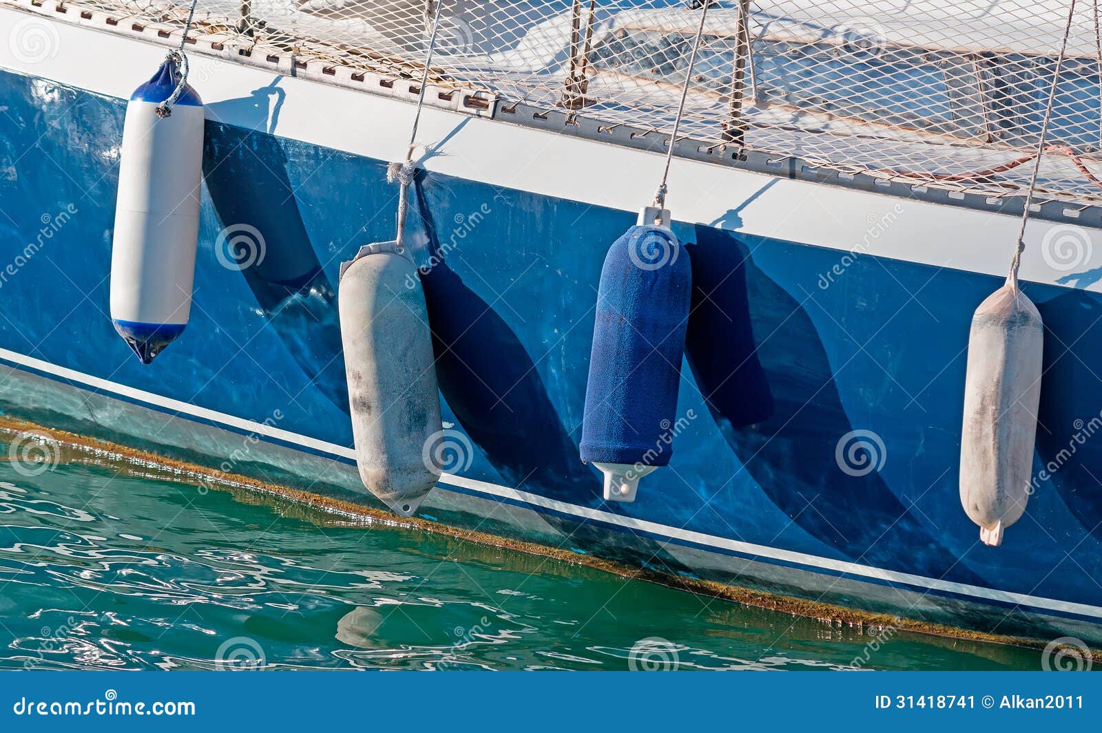 Boat fenders stock image. Image of protection, side, float 31418741