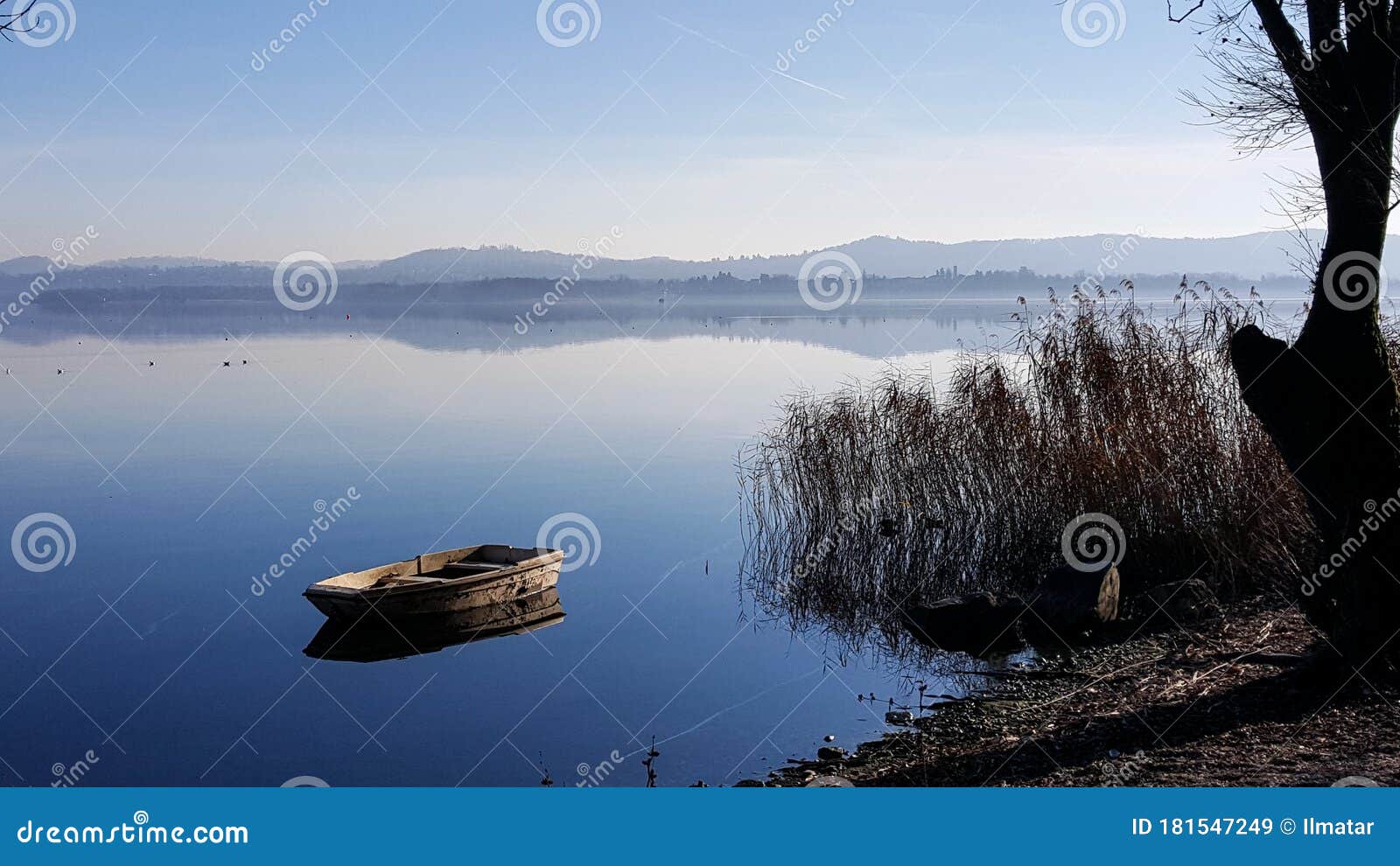 boat on the lago di varese