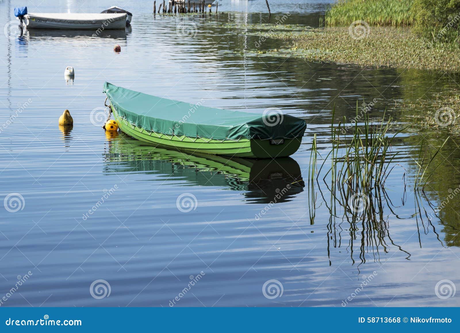 Boat in the lake stock photo. Image of harbor, beautiful 58713668