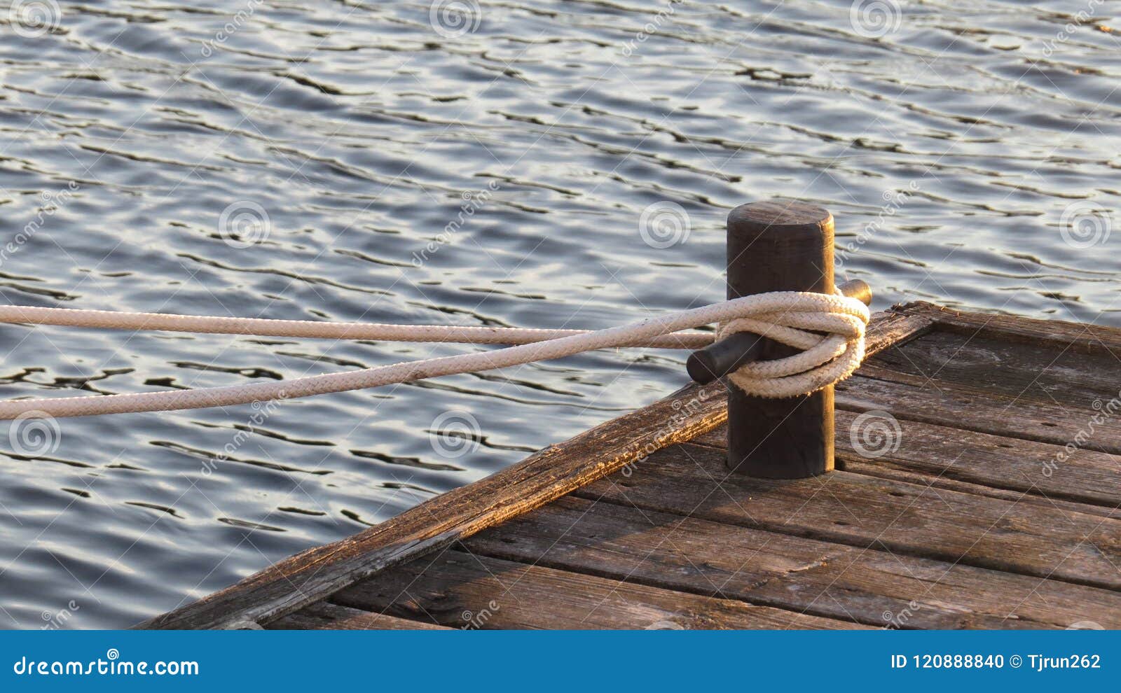 Boat Lines Tied To the Dock Cleat Stock Photo - Image of dock